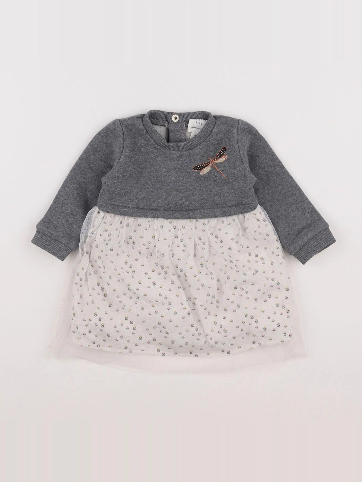 Carrément Beau - robe gris - 6 mois
