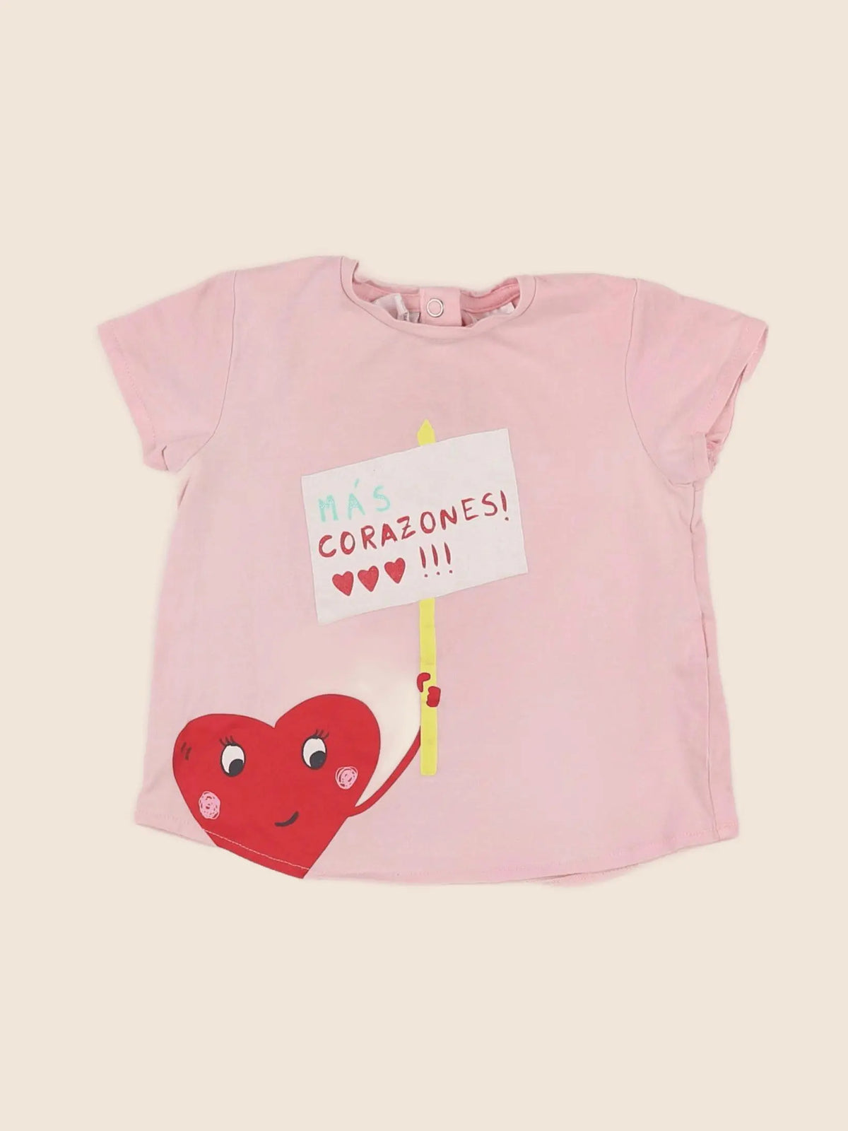 Zara - tee-shirt rose - 9/12 mois