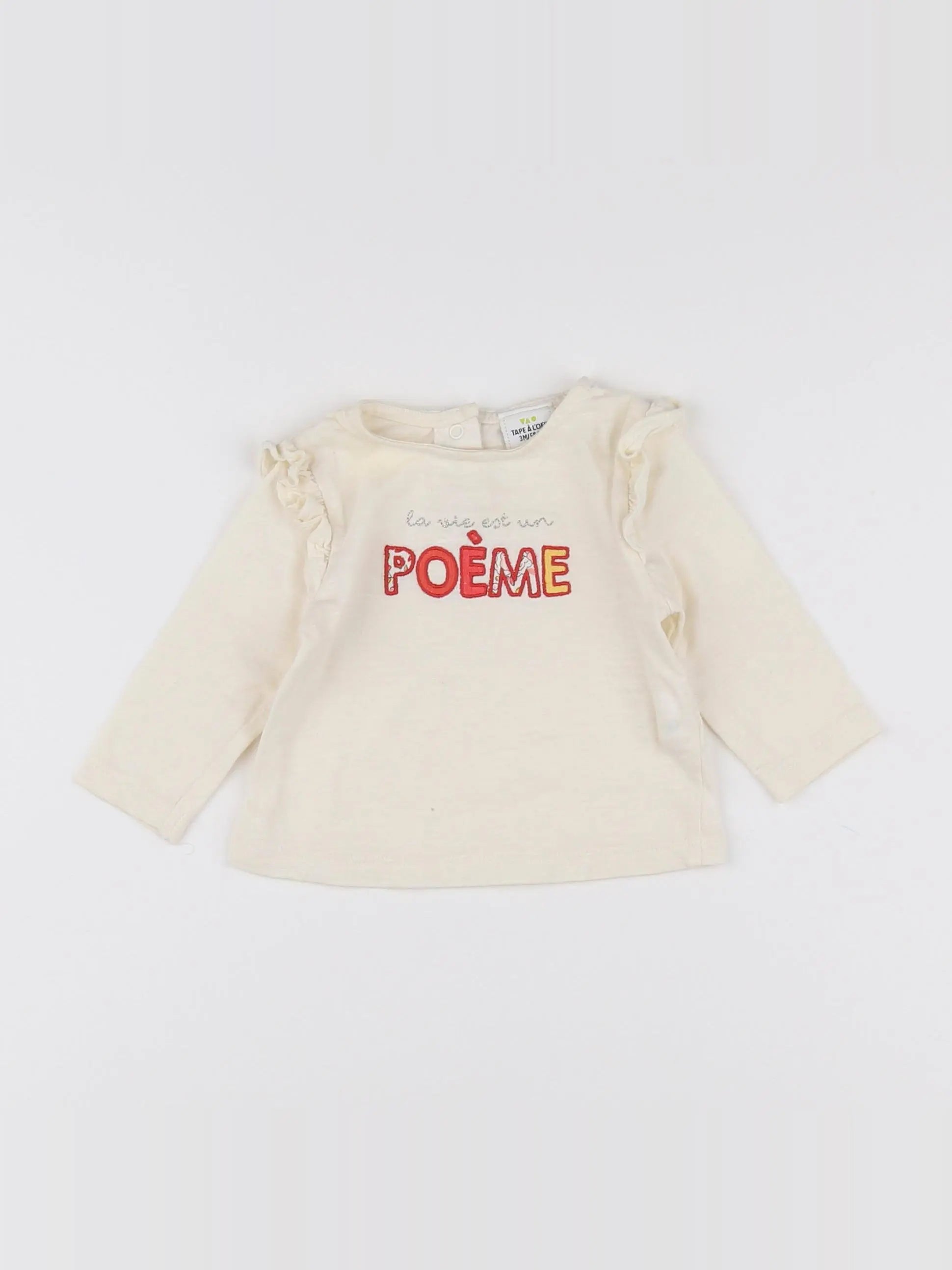 Tape à l'oeil - tee-shirt beige - 3 mois