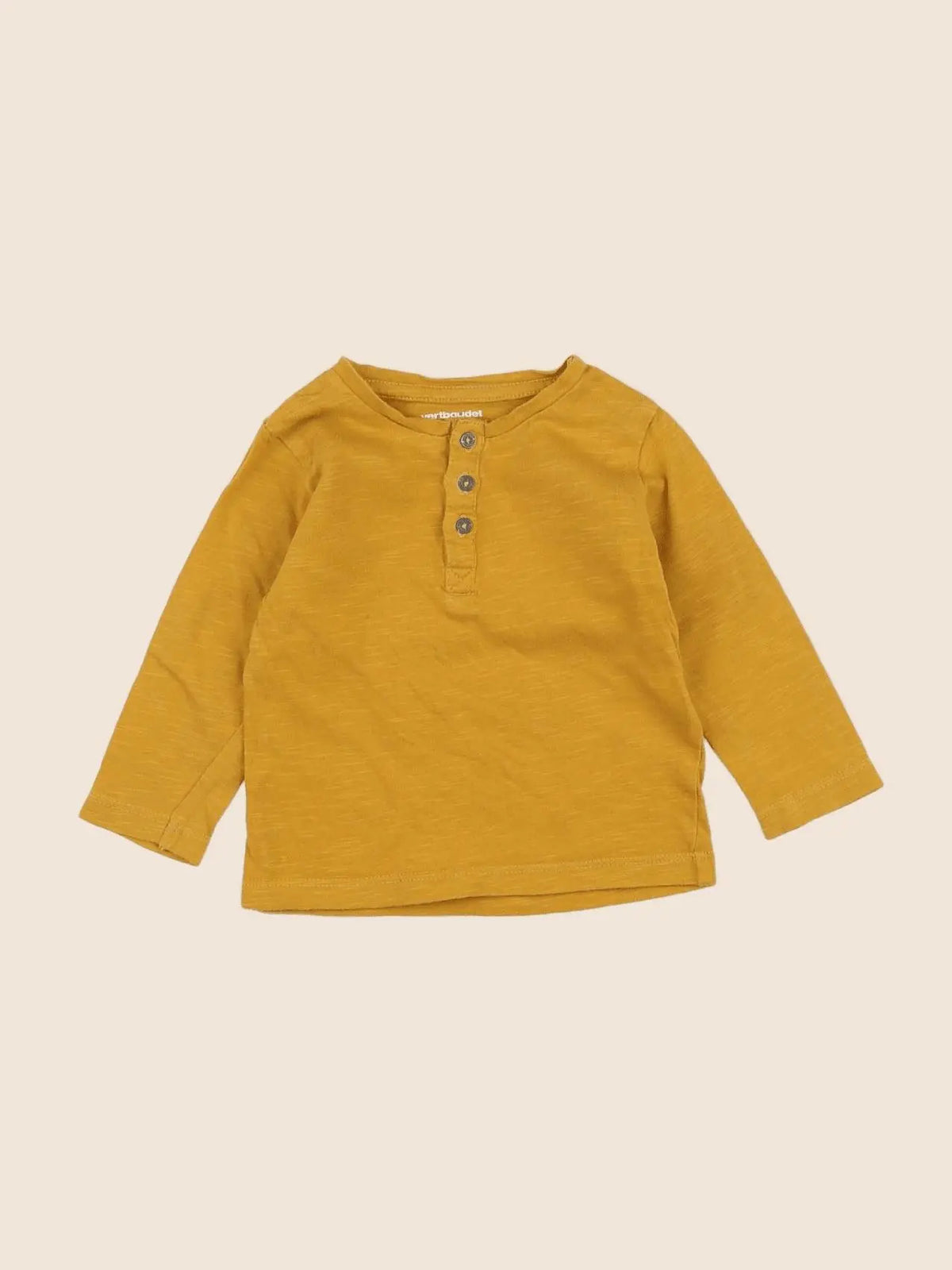 Vertbaudet - tee-shirt jaune - 6 mois