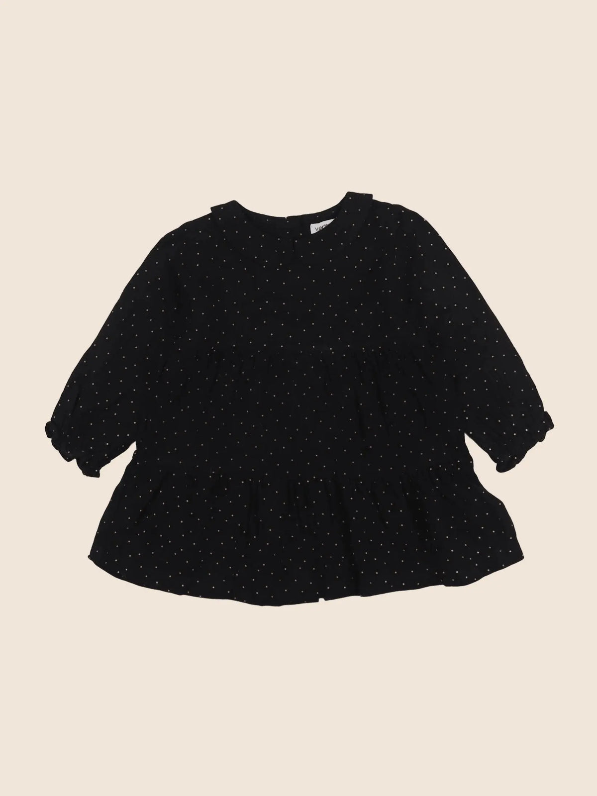 Vertbaudet - robe noir, or - 18 mois