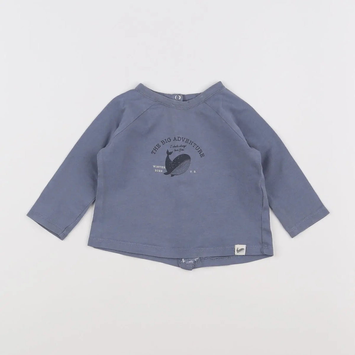 Vertbaudet - tee-shirt bleu - 3 mois