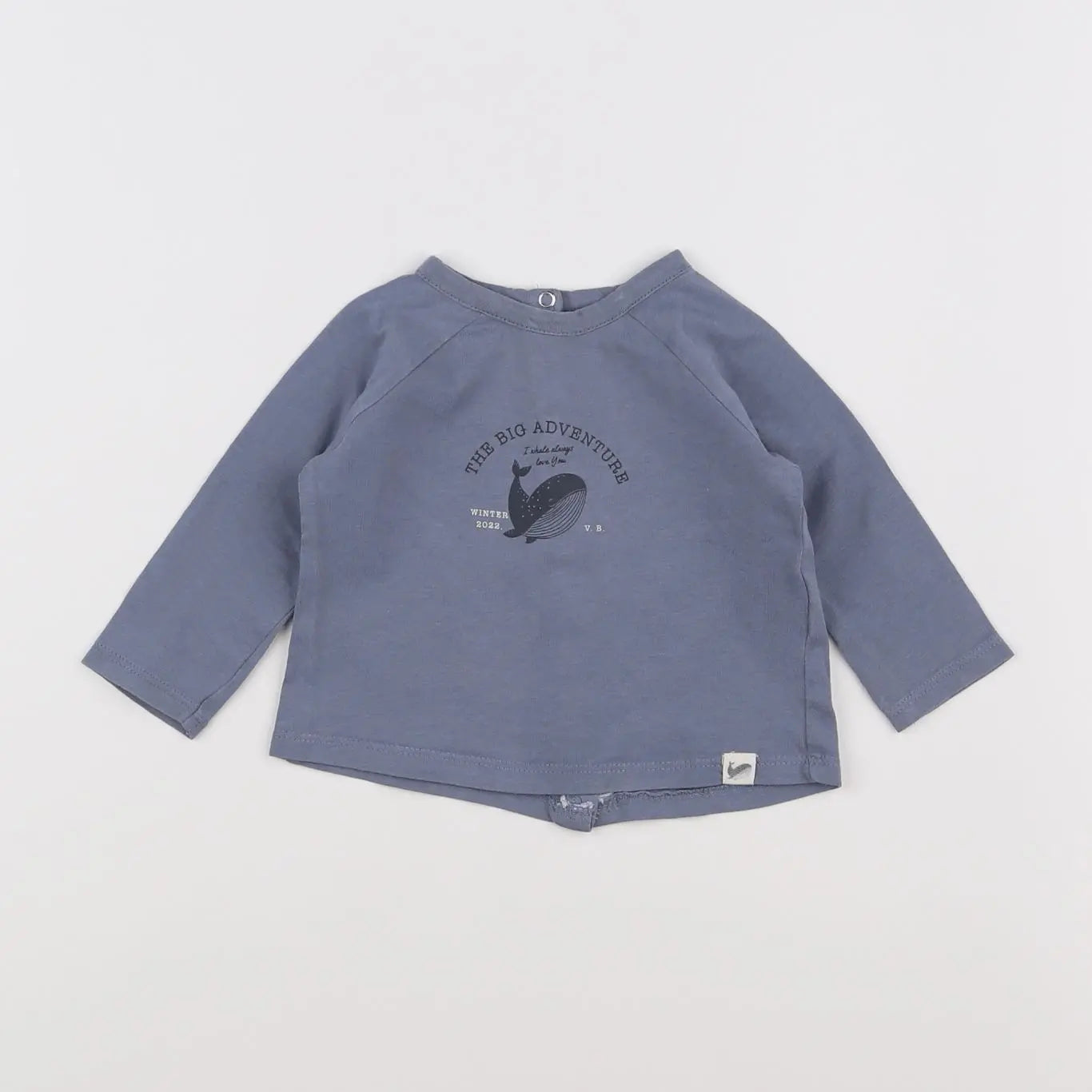 Vertbaudet - tee-shirt bleu - 3 mois