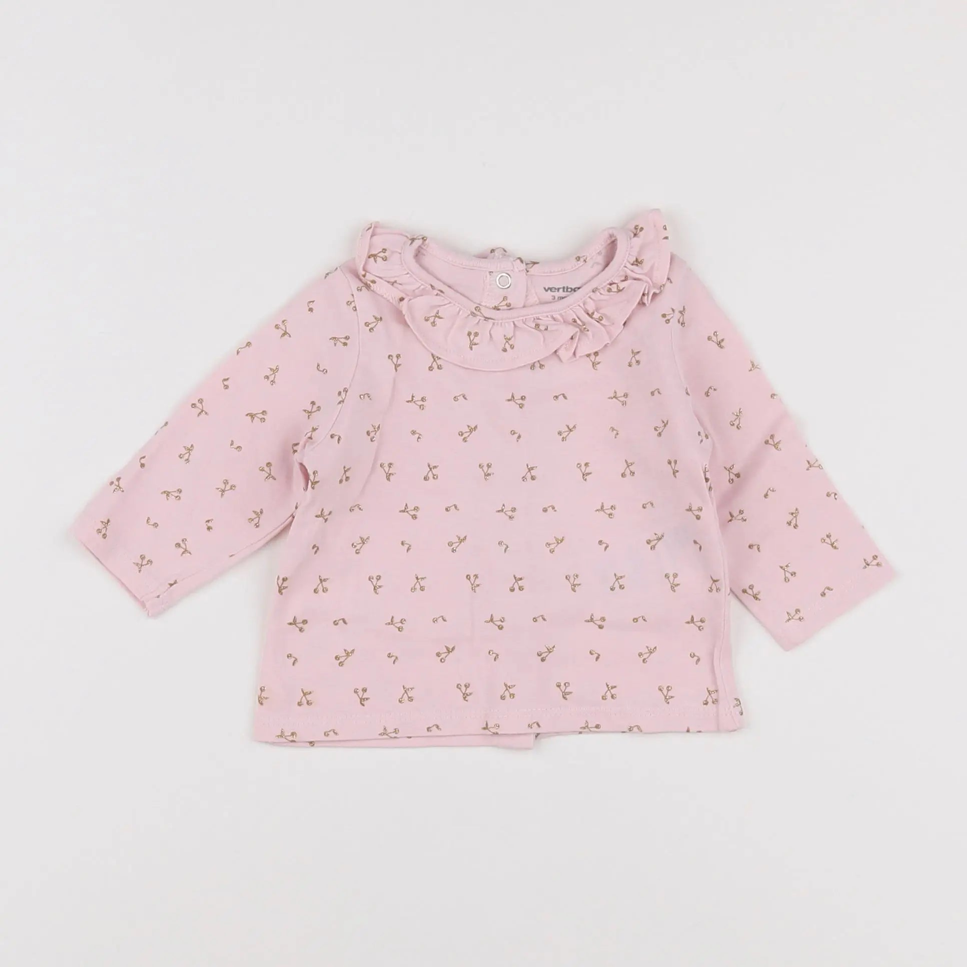 Vertbaudet - tee-shirt rose, multicolore - 3 mois