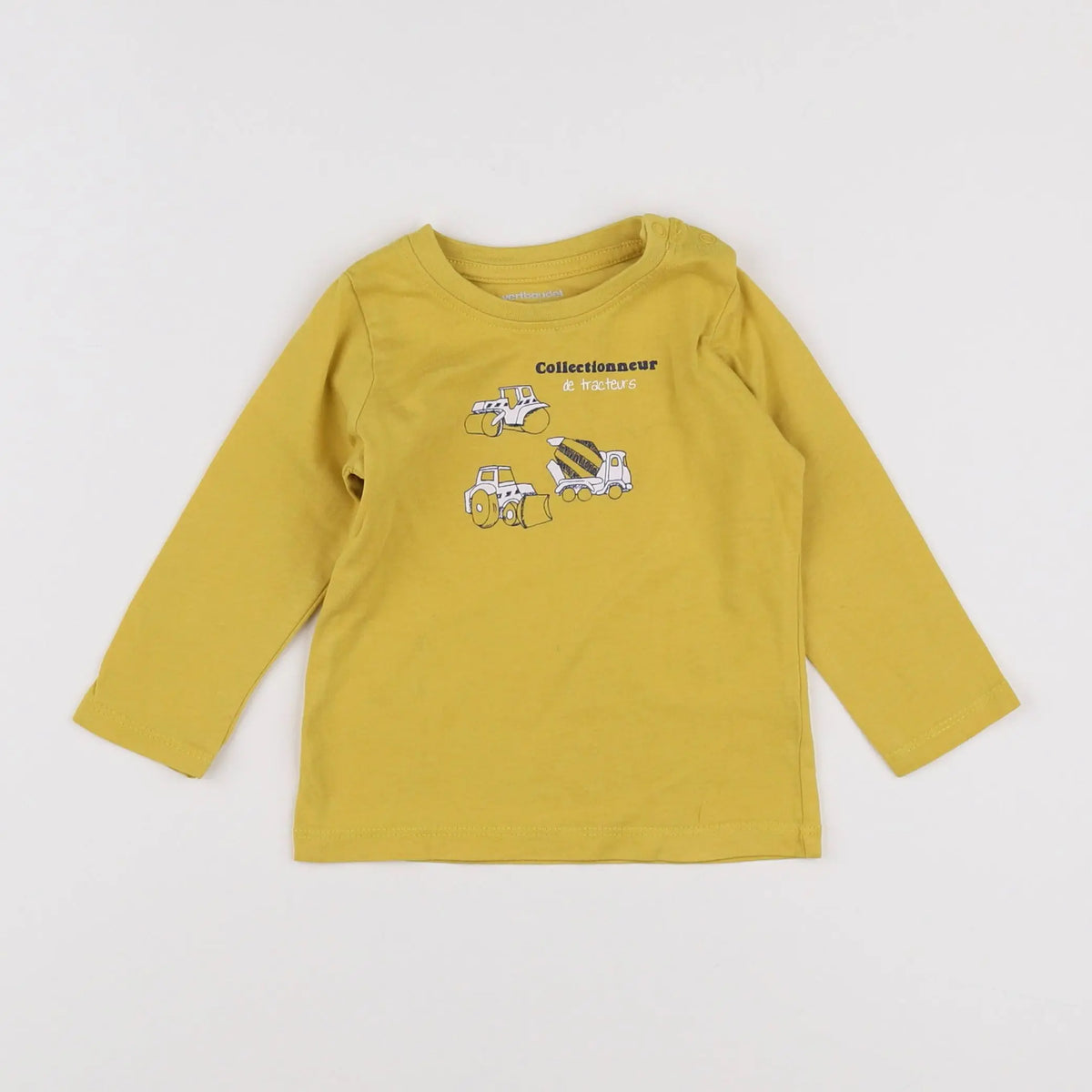 Vertbaudet - tee-shirt jaune - 9 mois
