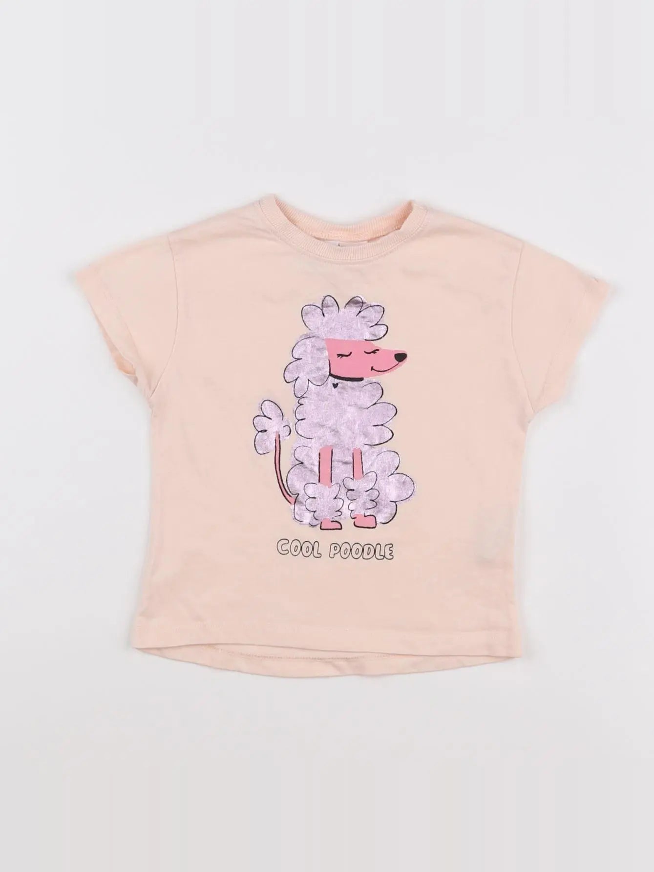 Zara - tee-shirt rose, violet - 6/9 mois