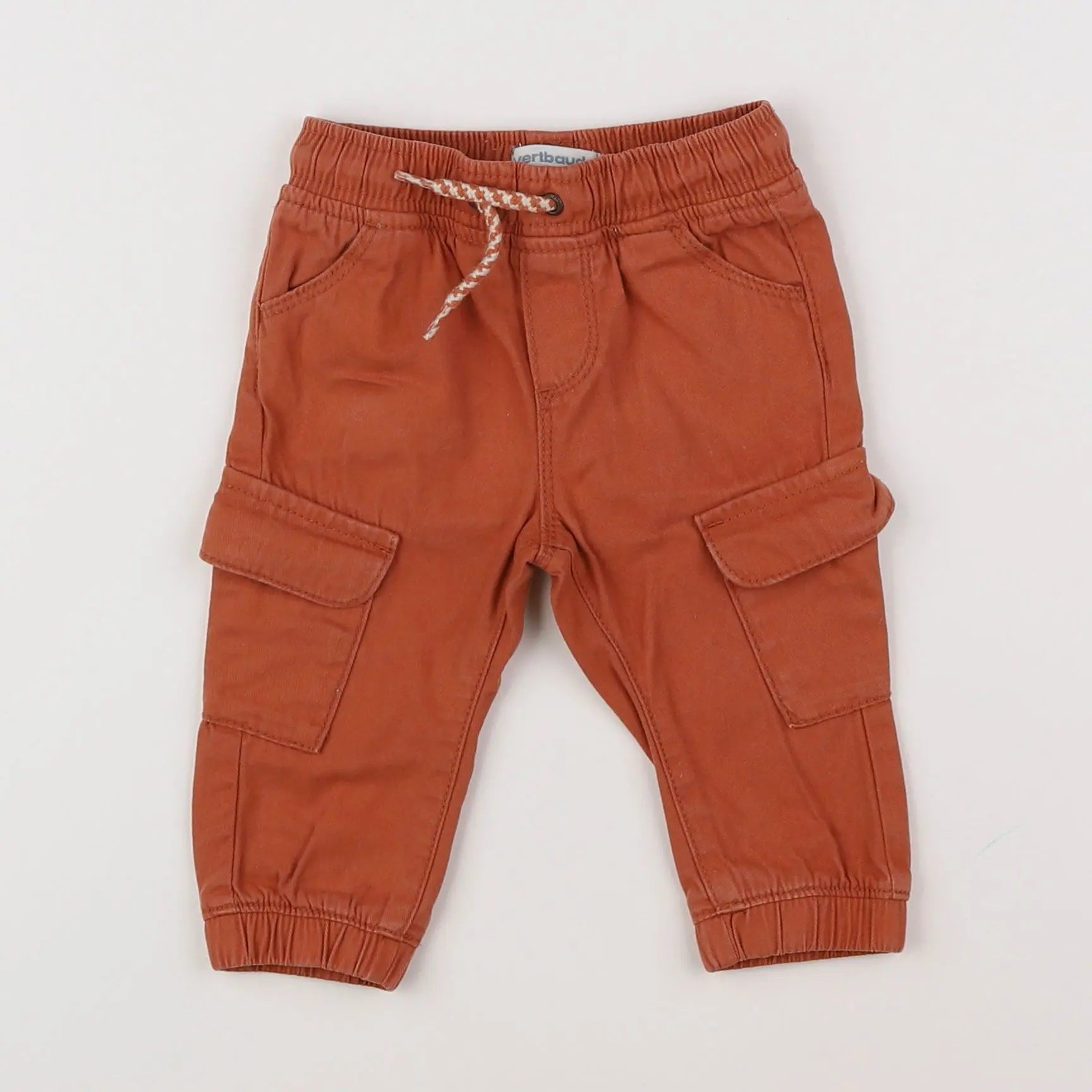 Vertbaudet - pantalon orange - 6 mois