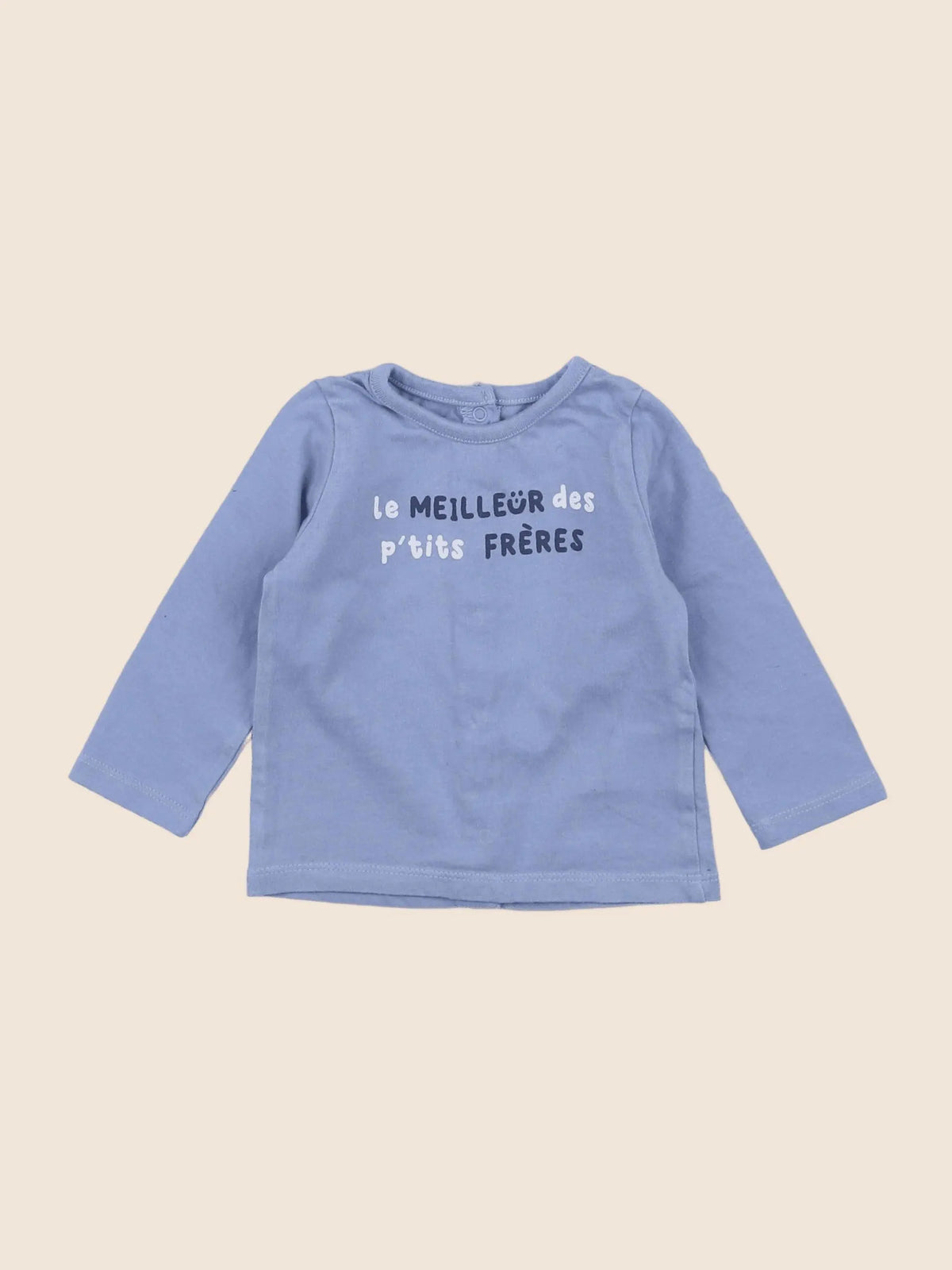 Vertbaudet - tee-shirt bleu - 6 mois