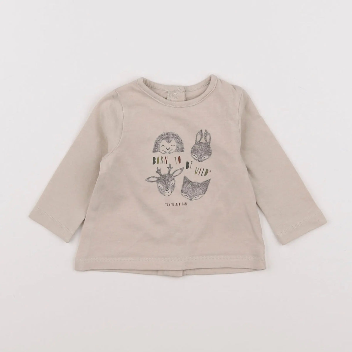Vertbaudet - tee-shirt beige - 3 mois