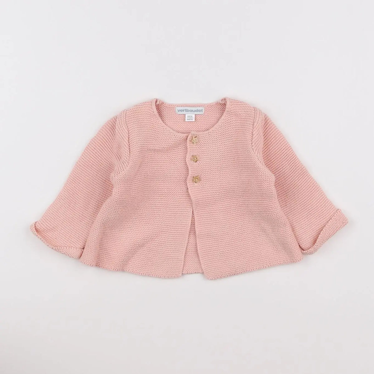 Vertbaudet - gilet rose - 3 mois