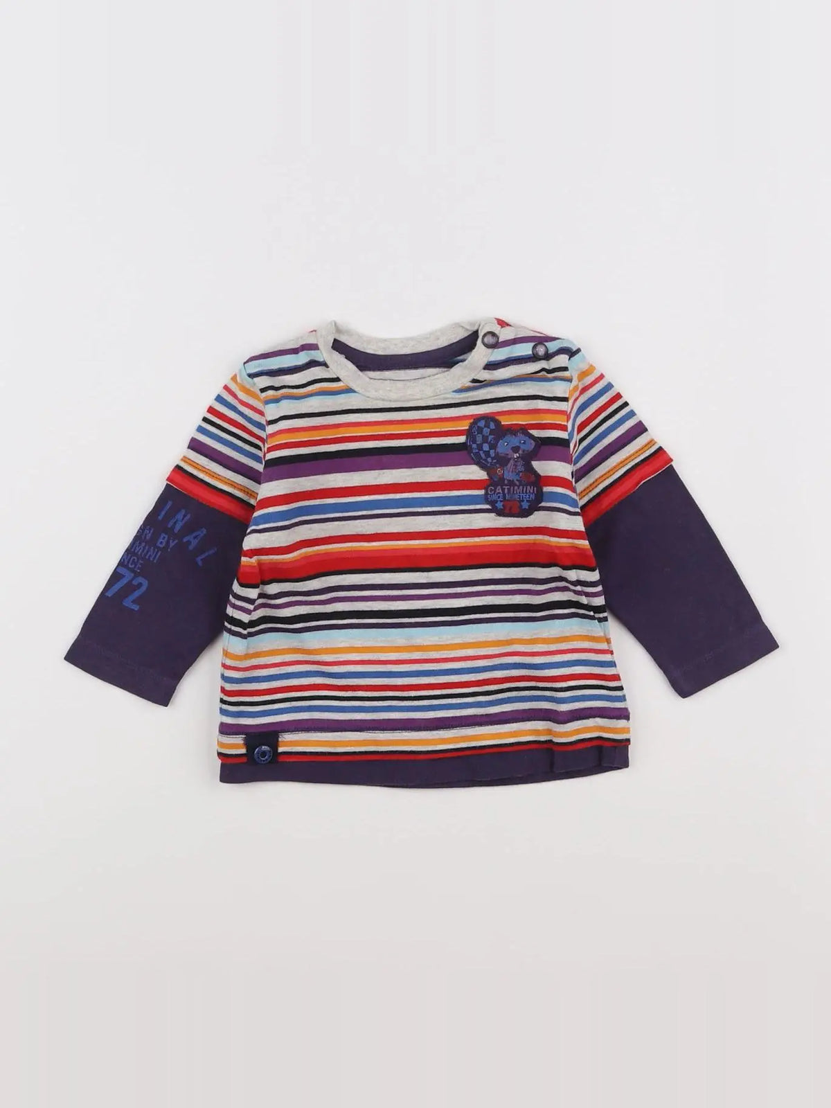 Catimini - tee-shirt multicolore - 6 mois