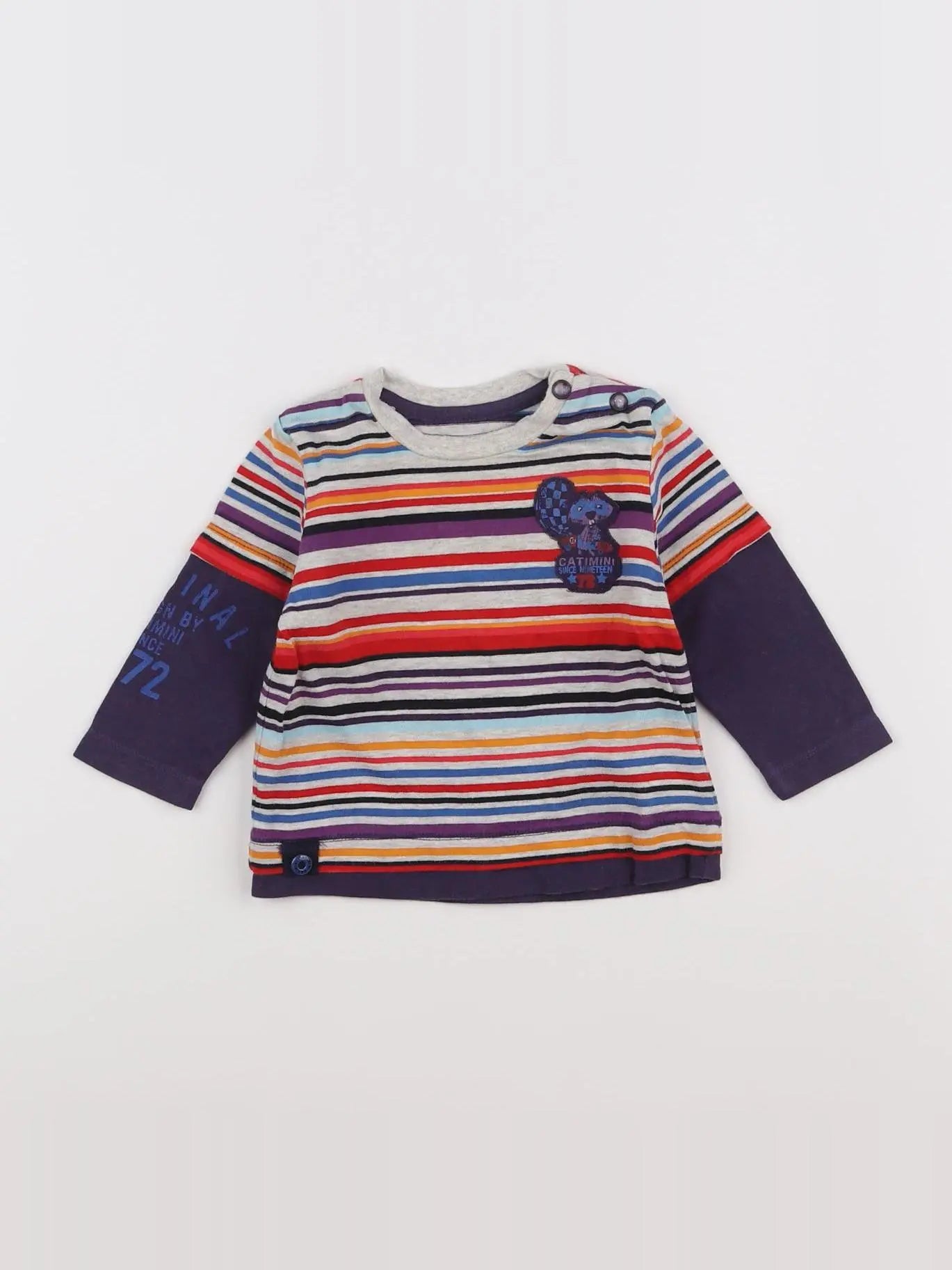 Catimini - tee-shirt multicolore - 6 mois