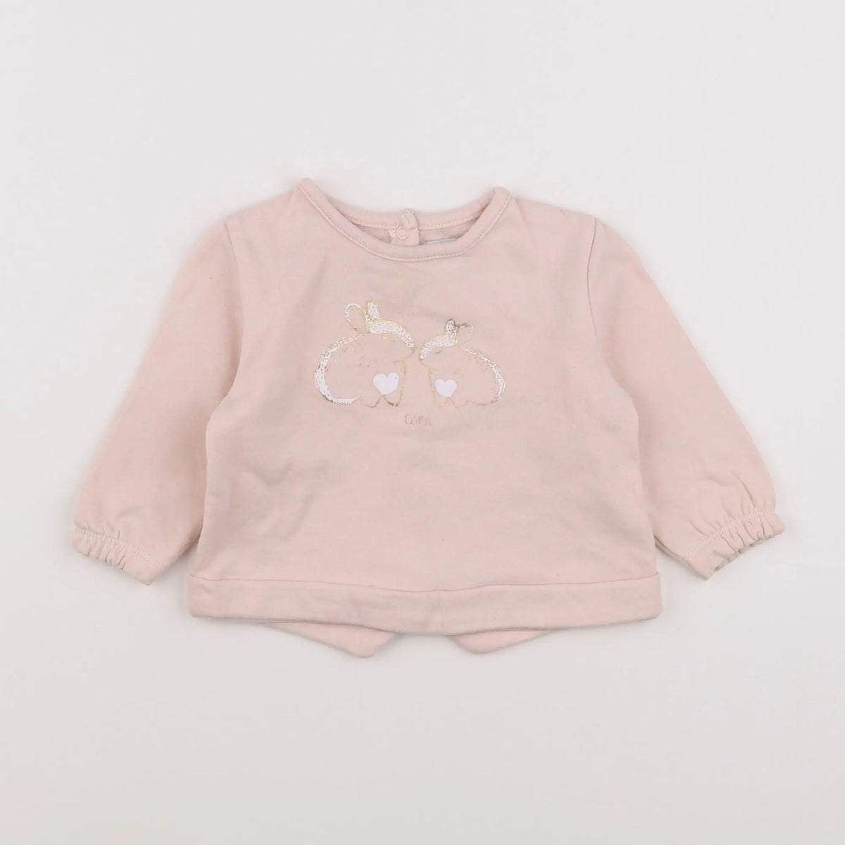 Vertbaudet - sweat or, rose - 6 mois