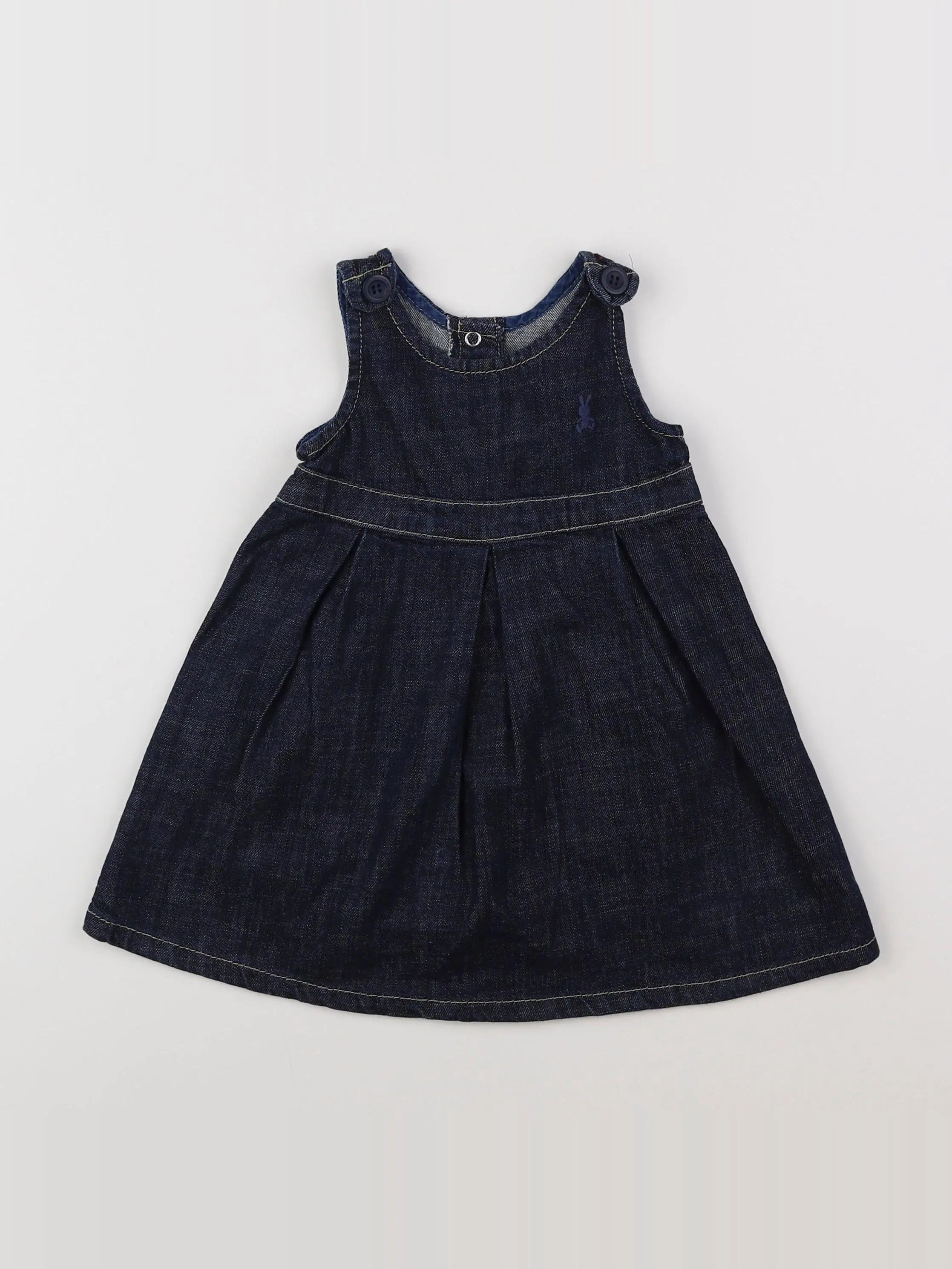 Benetton - robe bleu - 9/12 mois