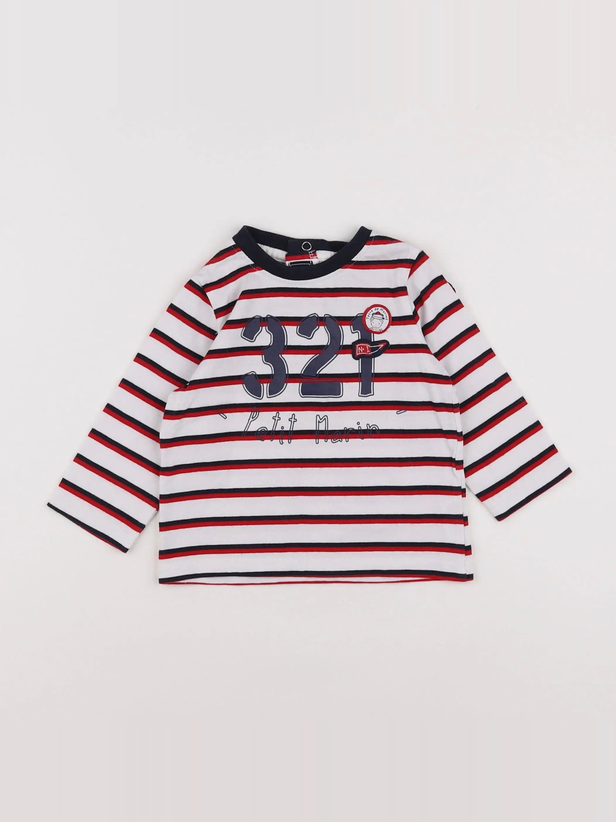 Terre de marins - tee-shirt rouge - 9 mois