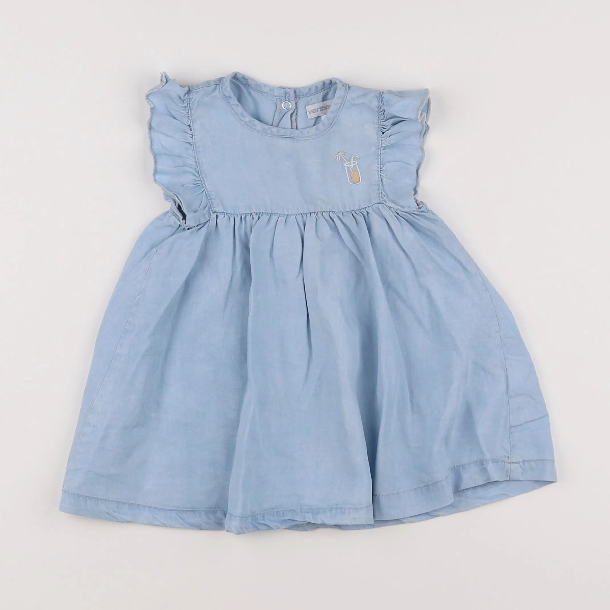 Vertbaudet - robe bleu - 9 mois