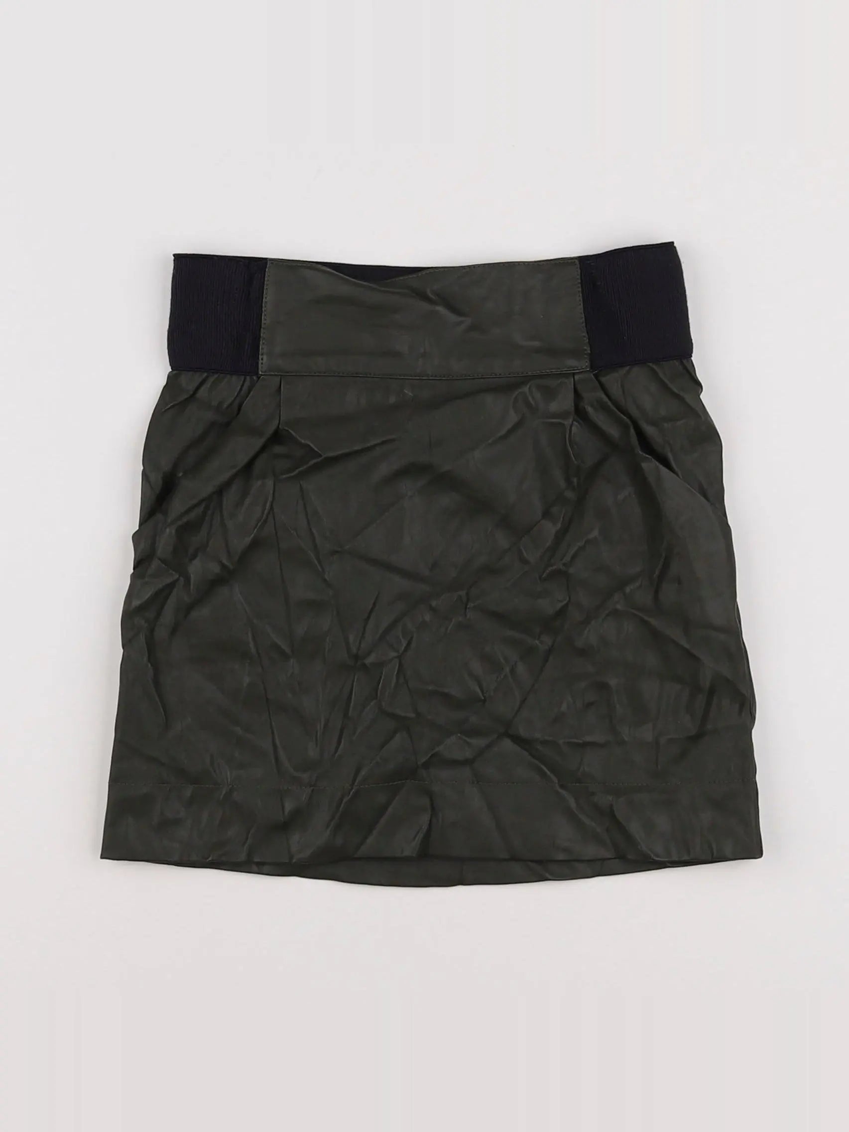 Bellerose - jupe vert simili cuir - 4 ans