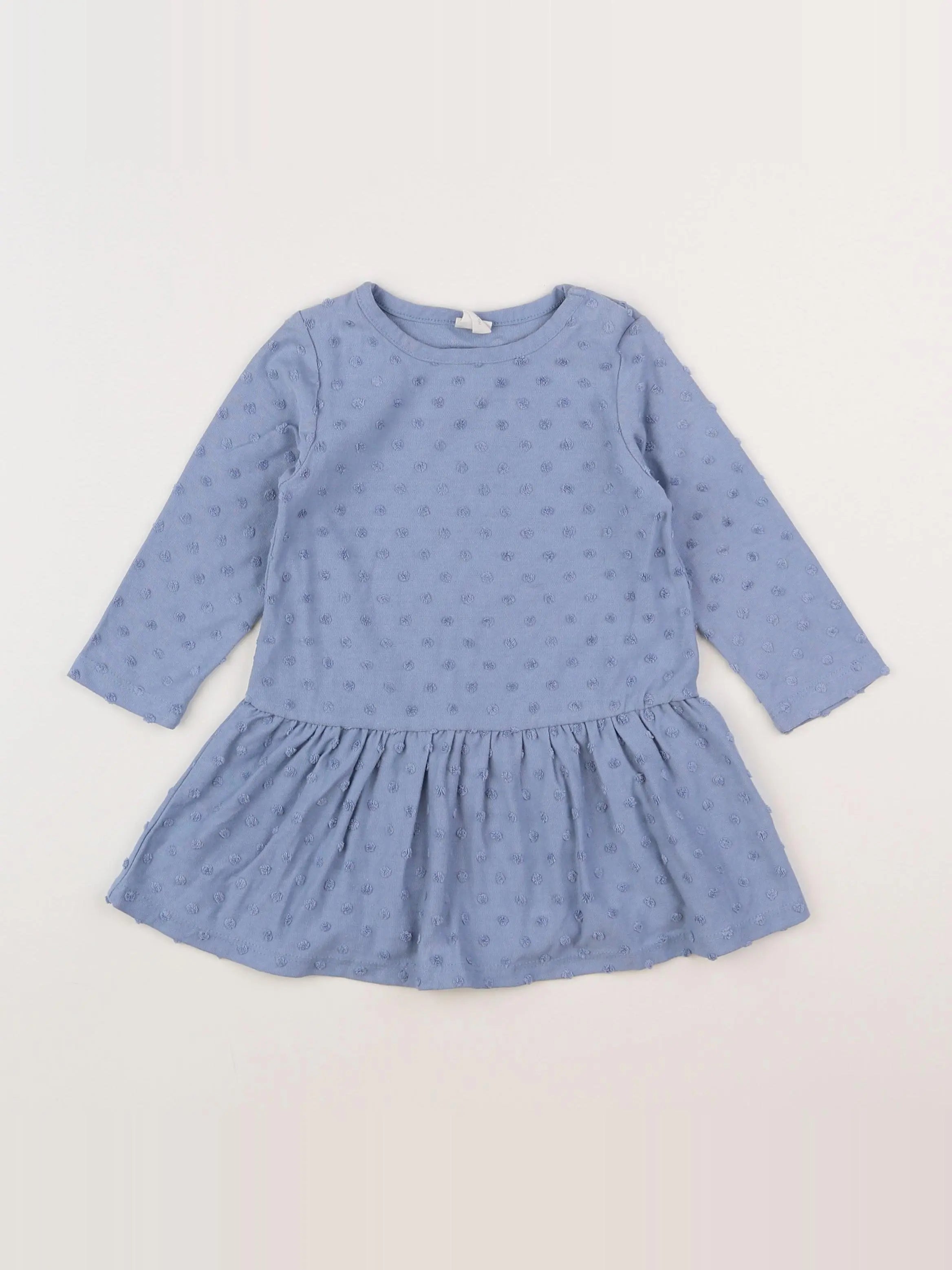 H&M - robe bleu - 9/12 mois