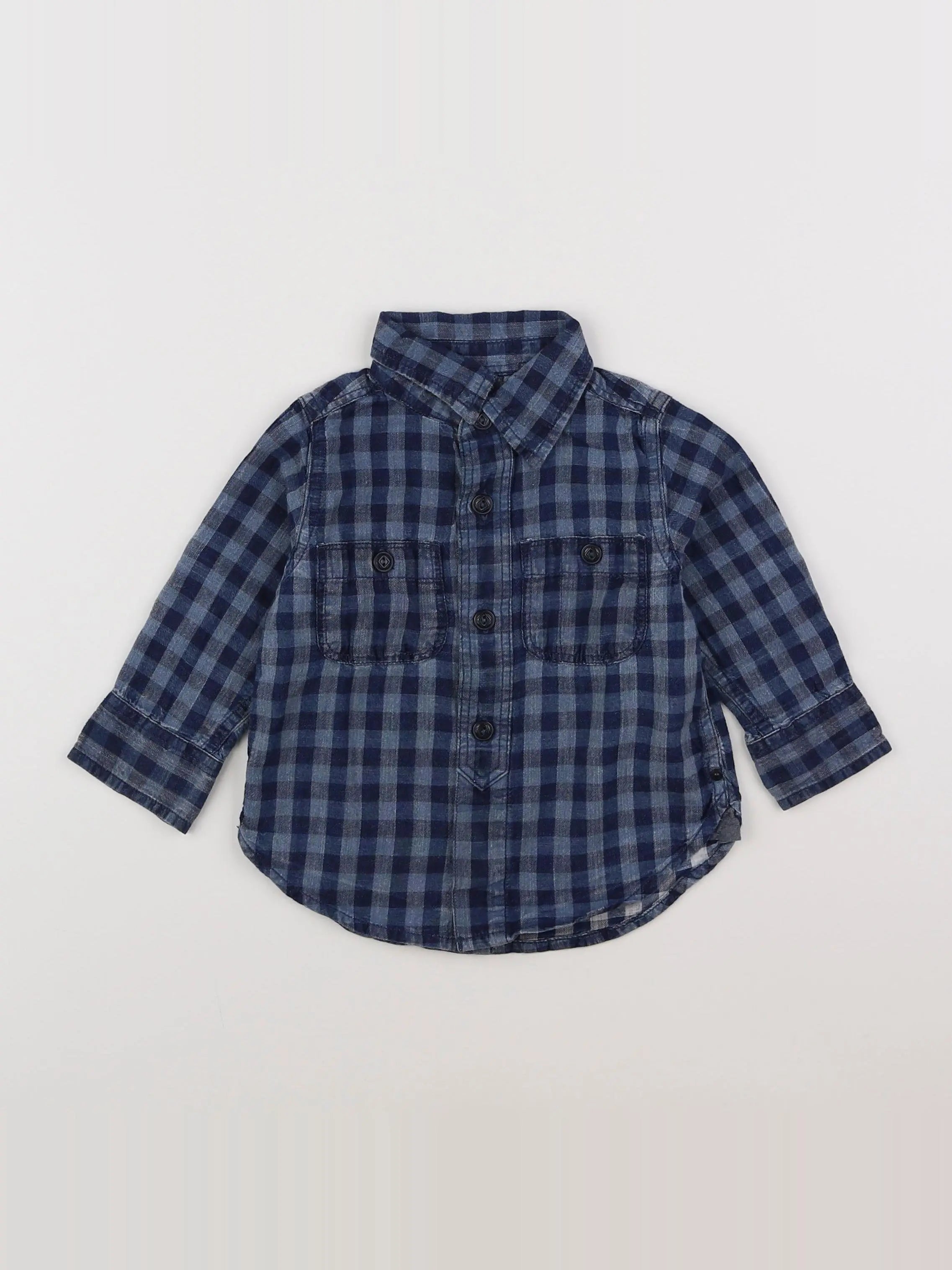 GAP - chemise bleu - 12/18 mois