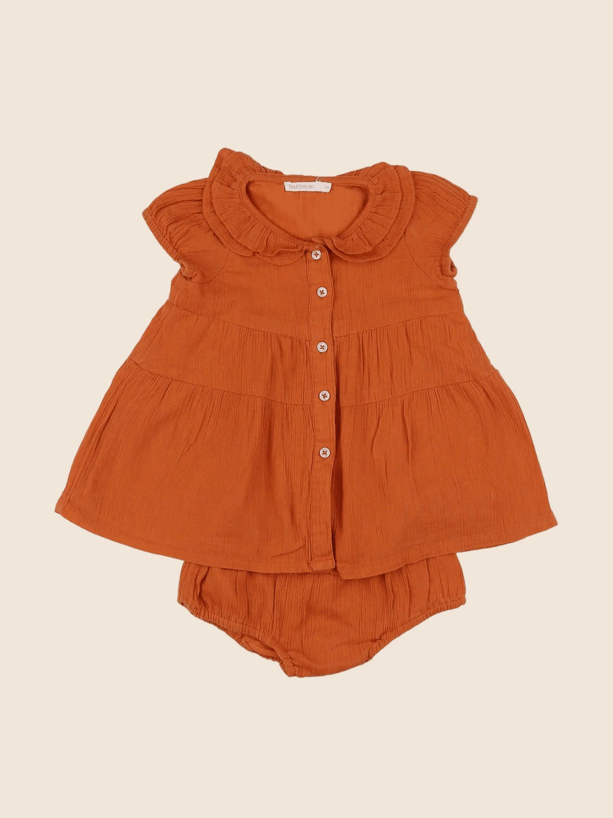 Boutchou - robe orange - 6 mois
