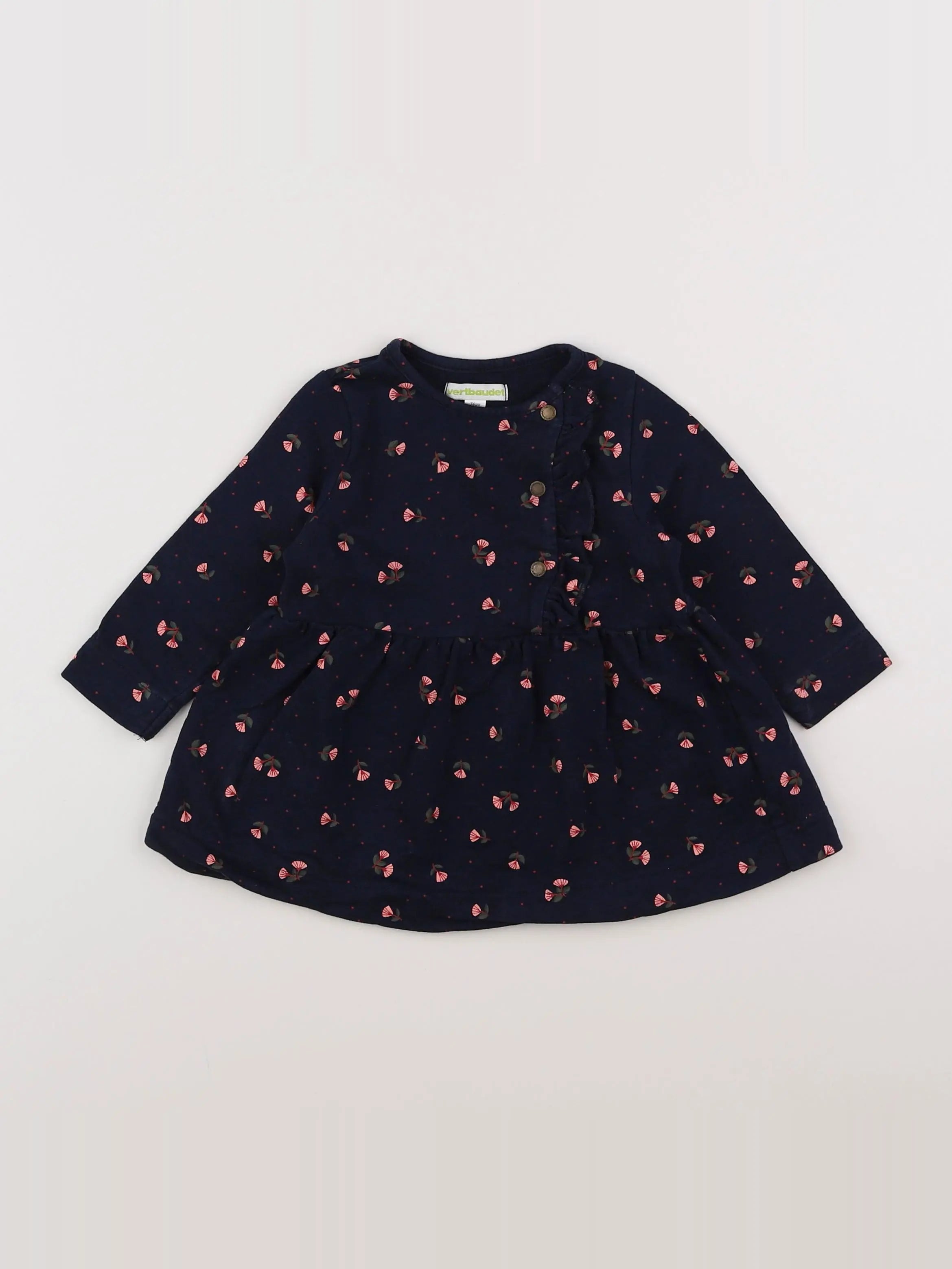 Vertbaudet - robe bleu - 12 mois