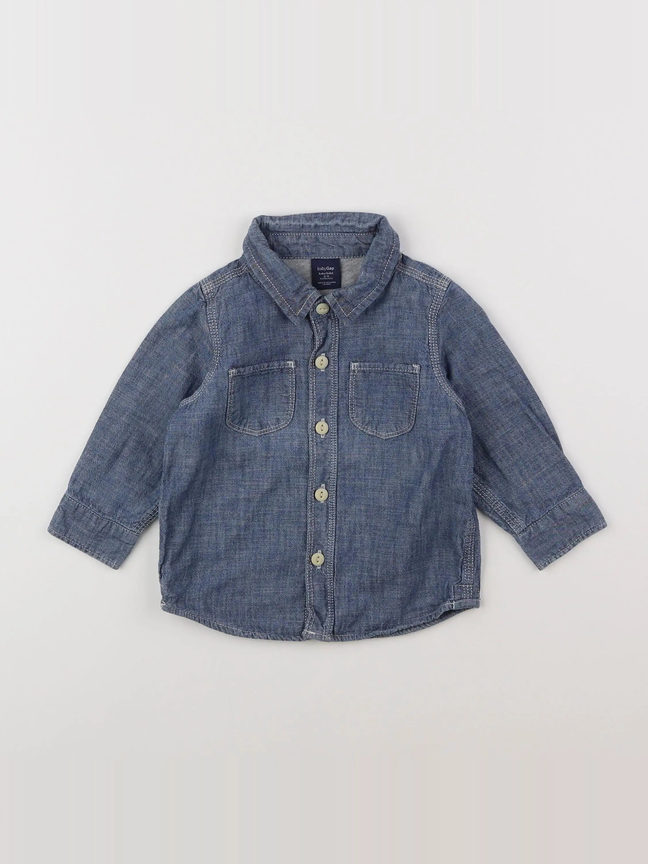 GAP - chemise bleu - 12/18 mois