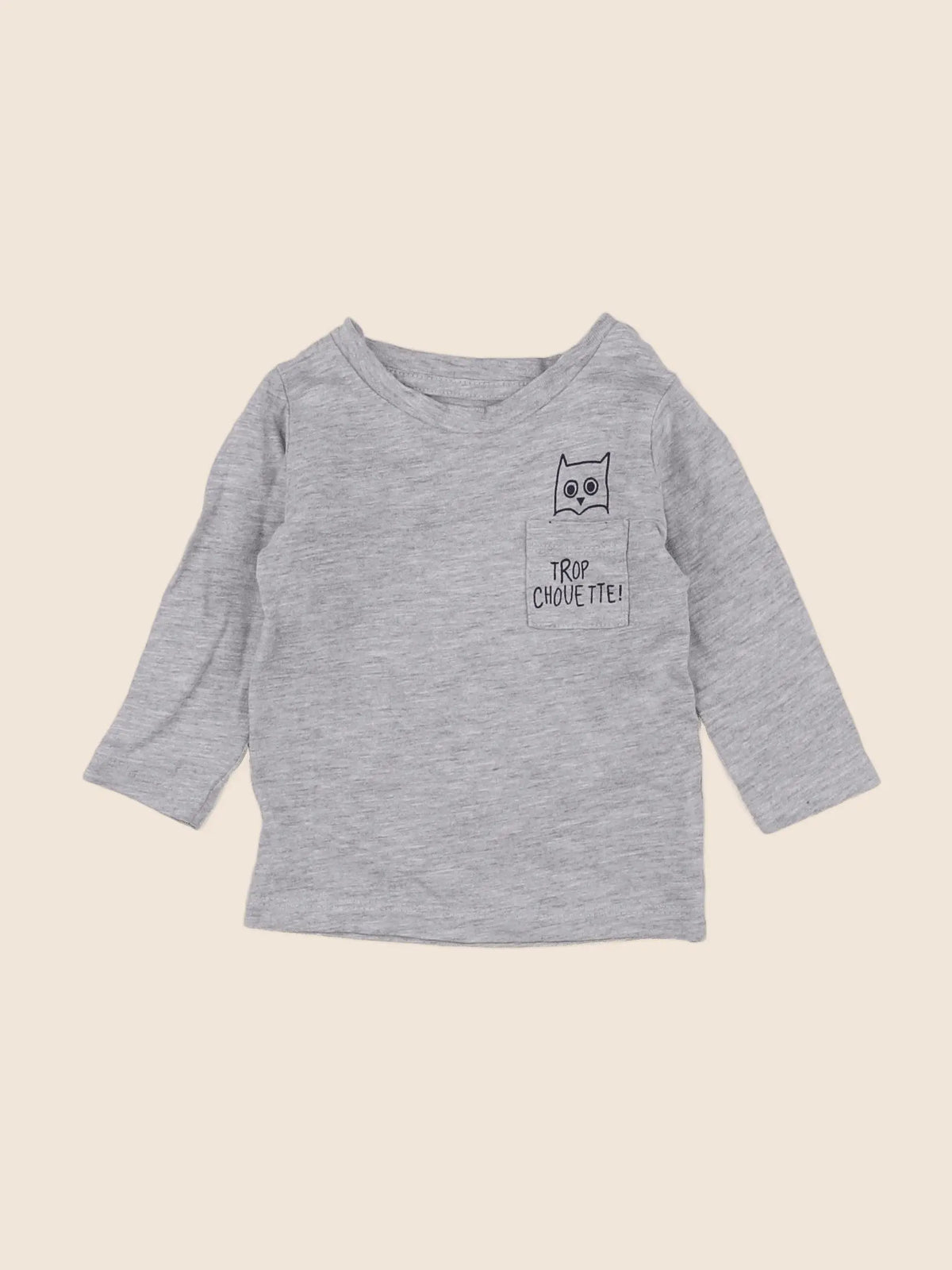 Vertbaudet - tee-shirt gris - 3 mois
