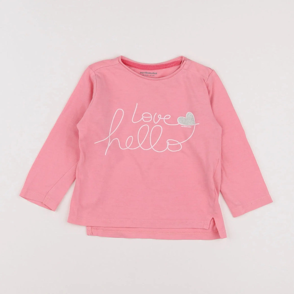 Vertbaudet - tee-shirt rose - 18 mois