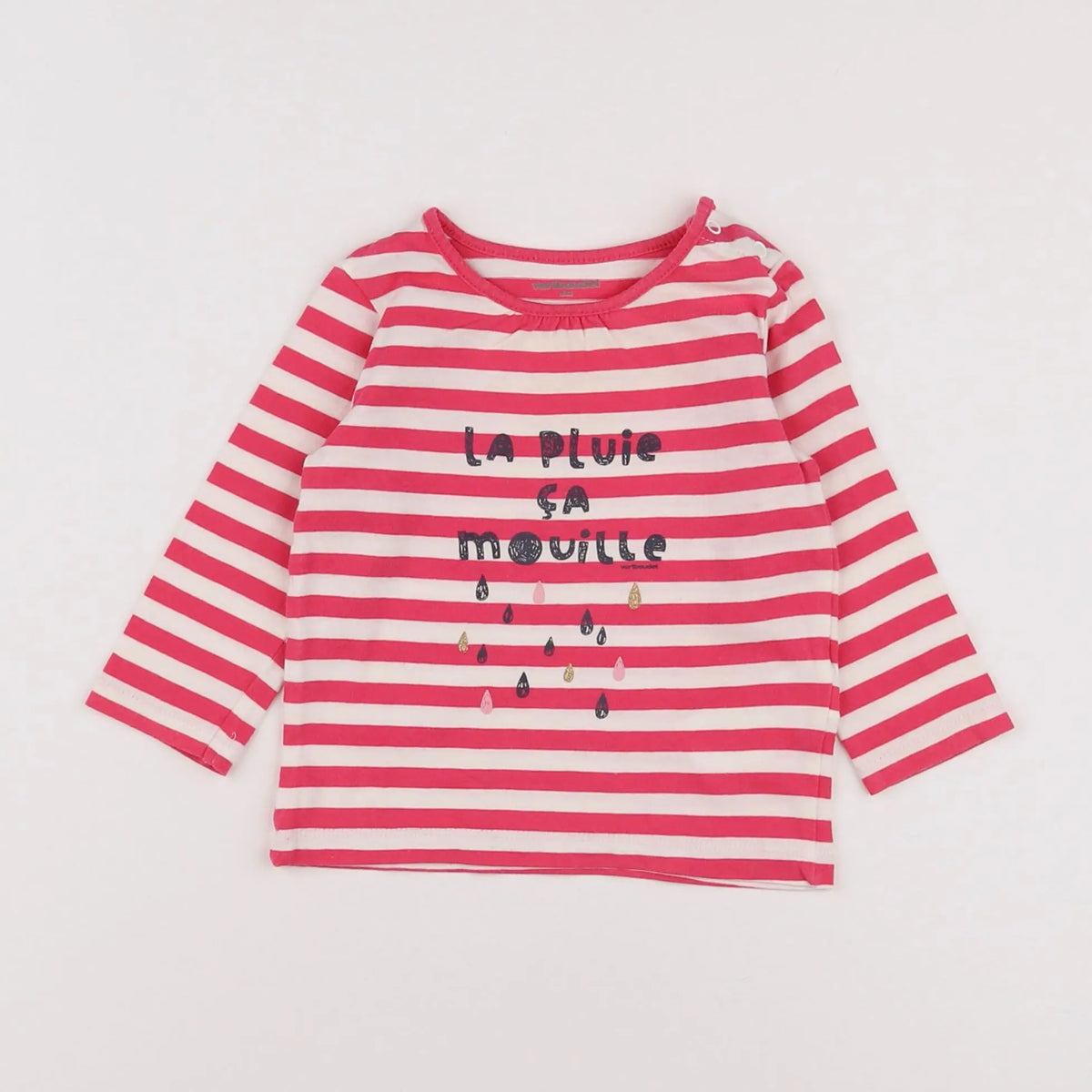 Vertbaudet - tee-shirt rose - 6 mois