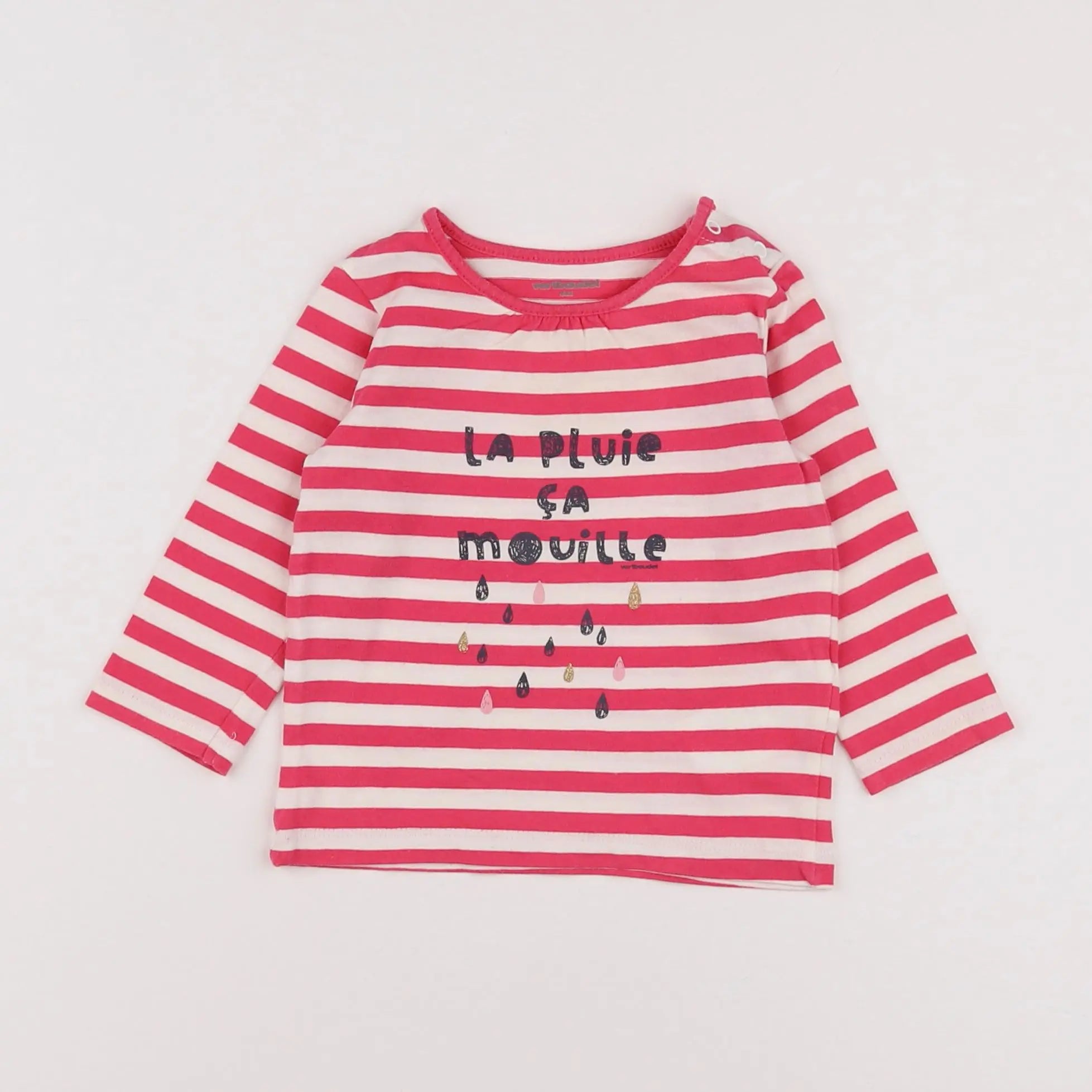 Vertbaudet - tee-shirt rose - 6 mois