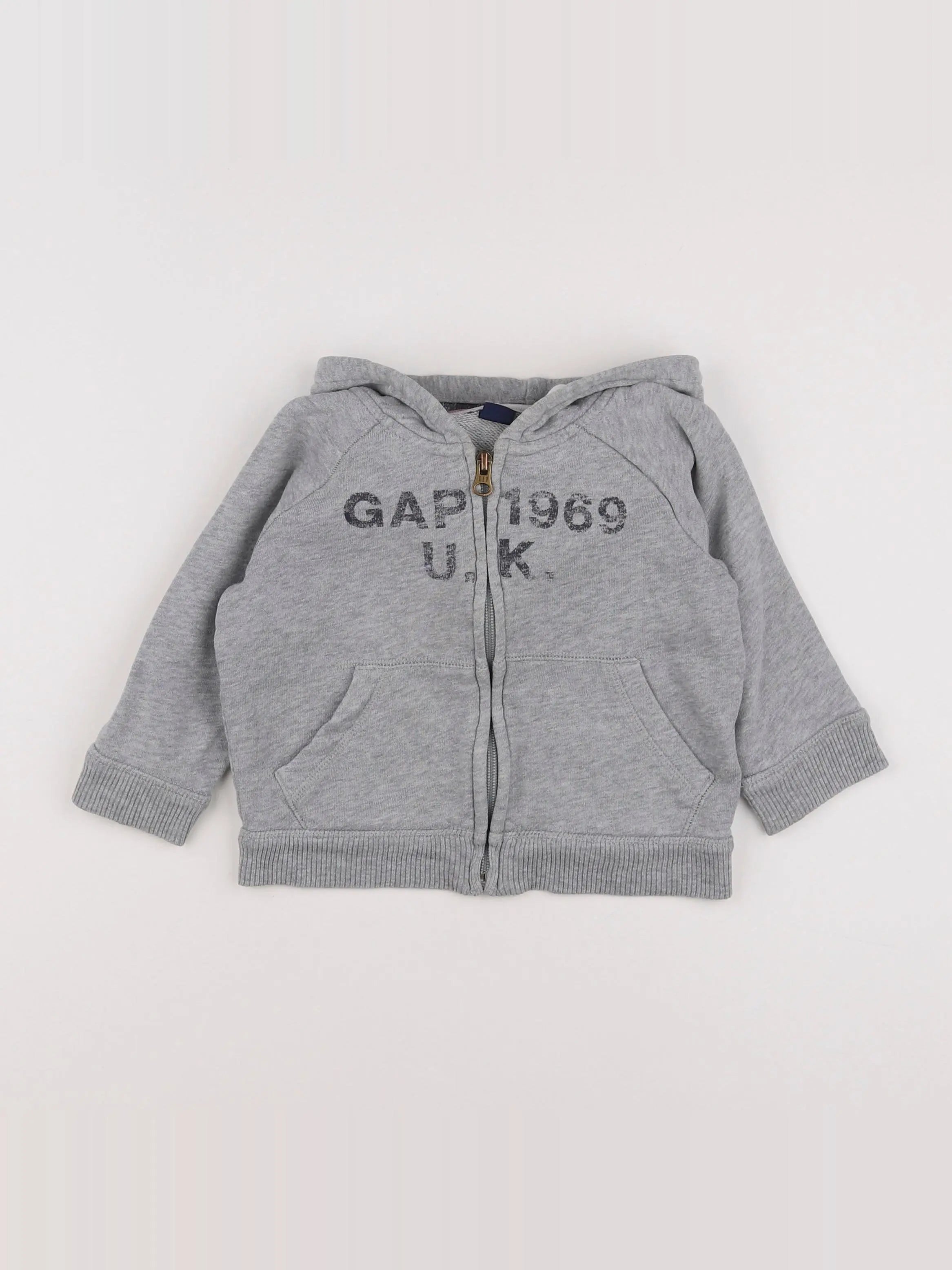 GAP - sweat gris - 12/18 mois