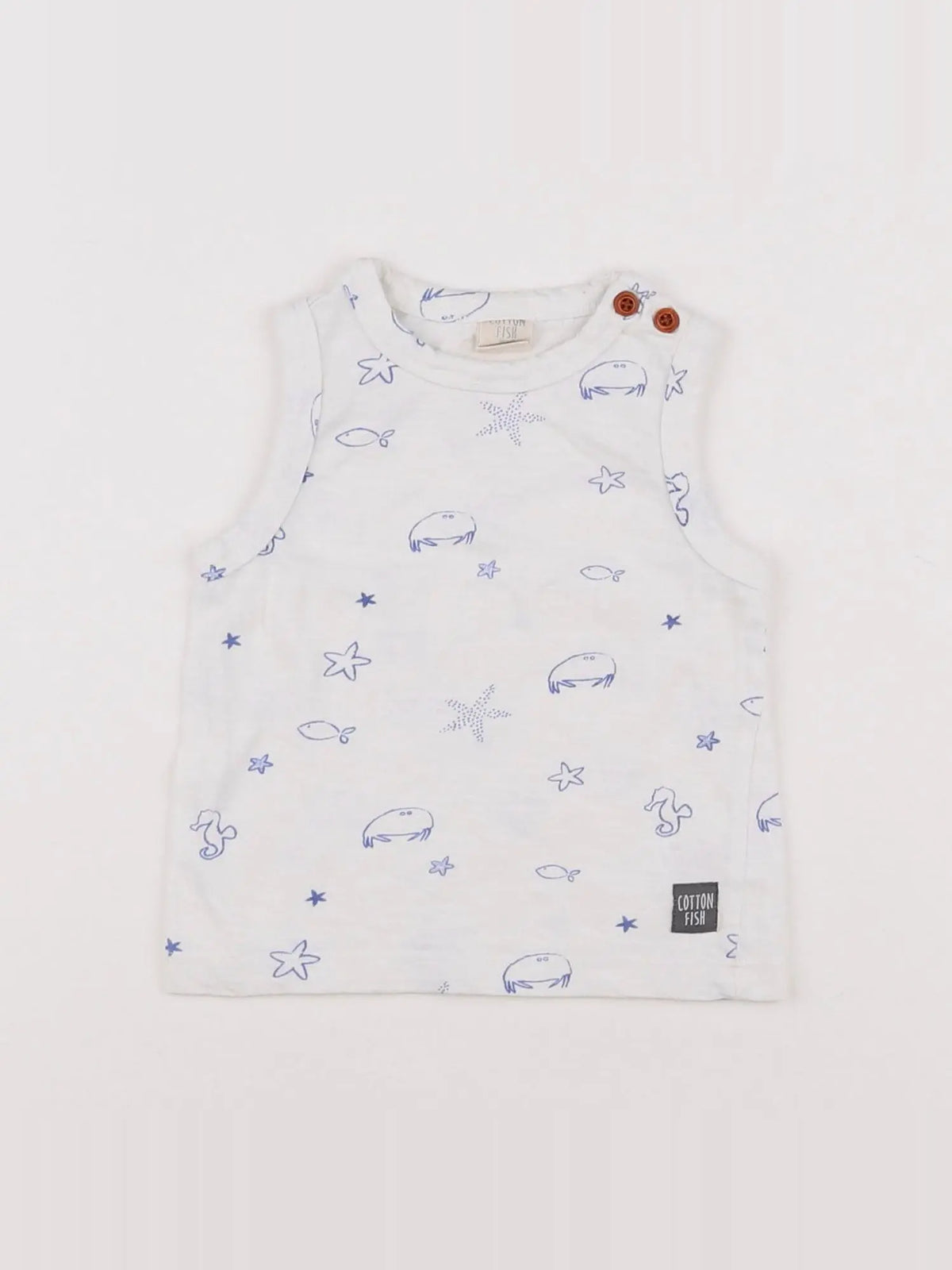 Cotton Fish - débardeur blanc - 6 mois