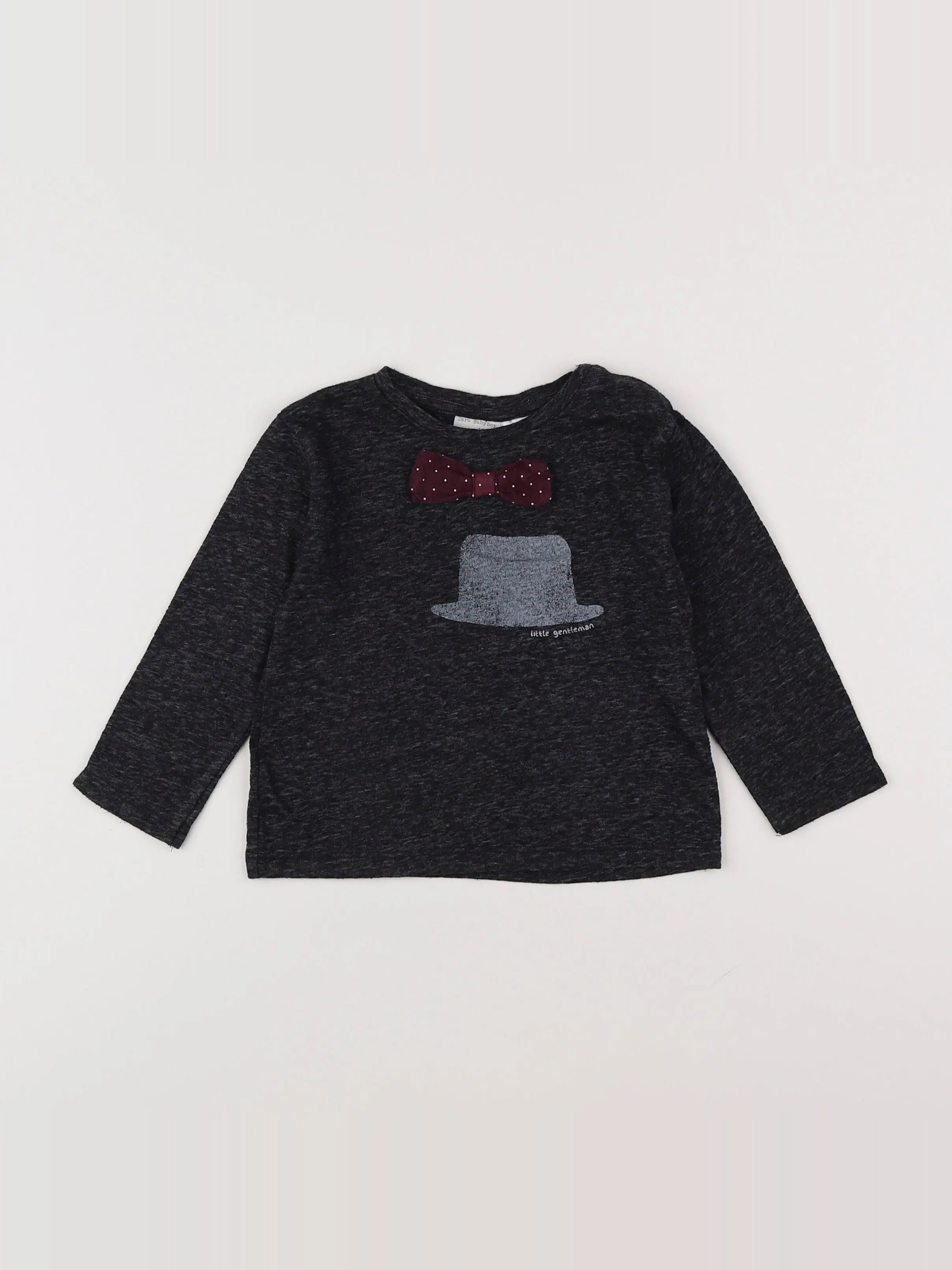 Zara - tee-shirt gris - 12/18 mois