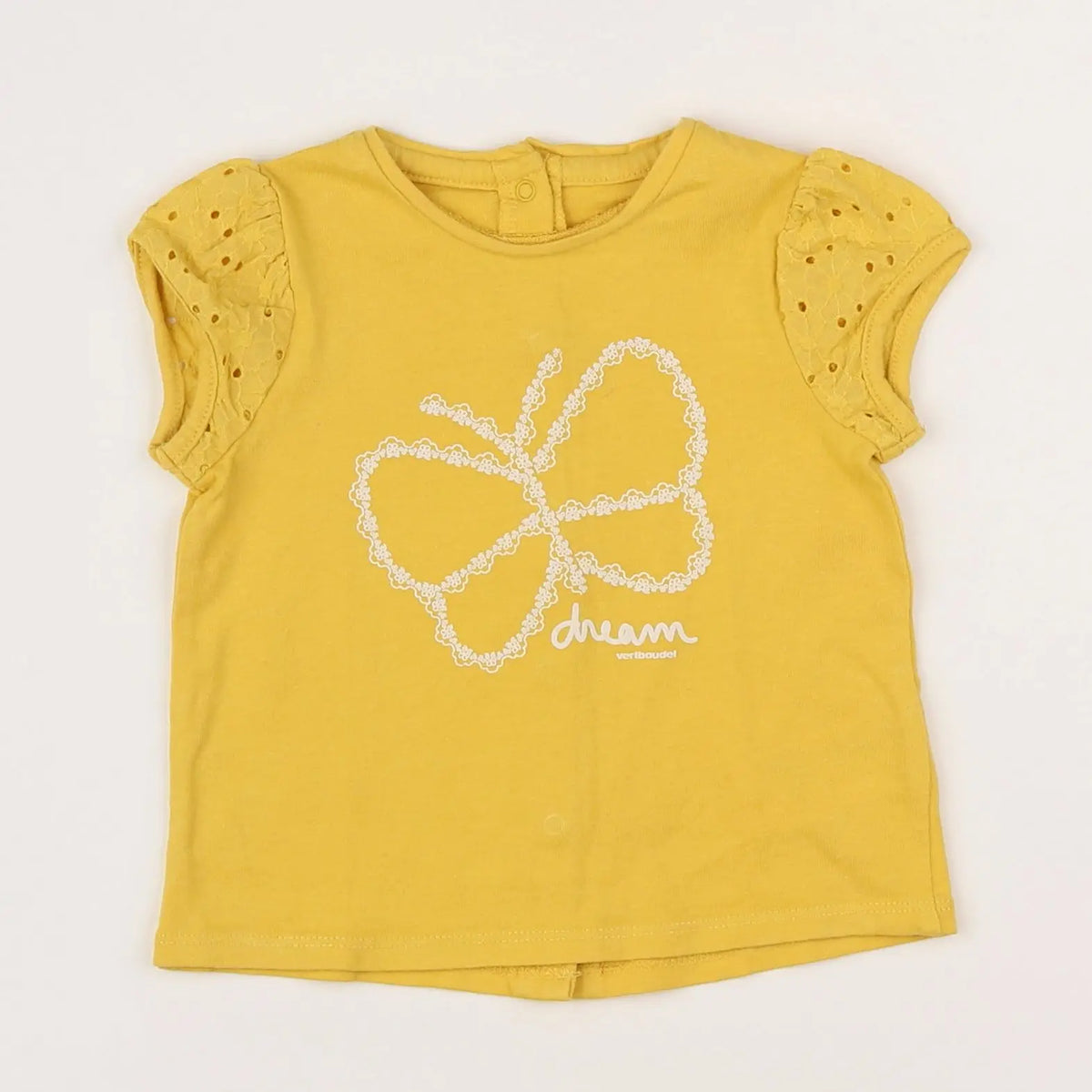 Vertbaudet - tee-shirt jaune - 9 mois