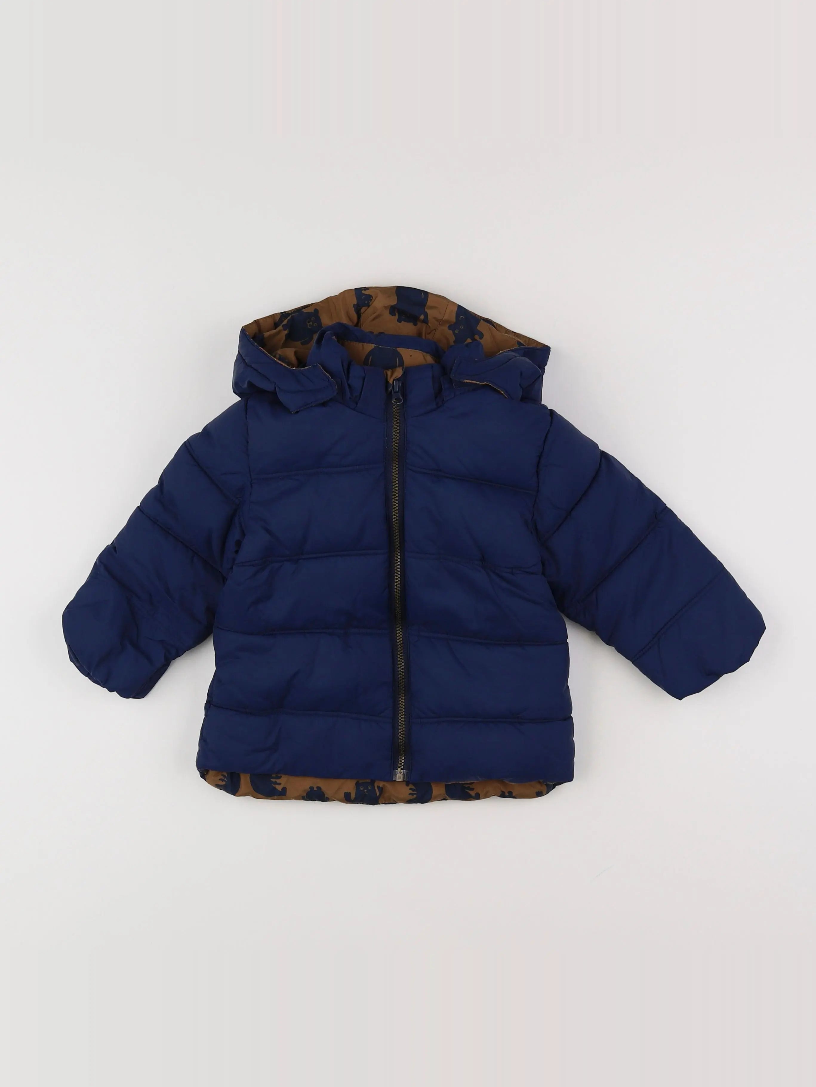 H&M - doudoune bleu - 9/12 mois