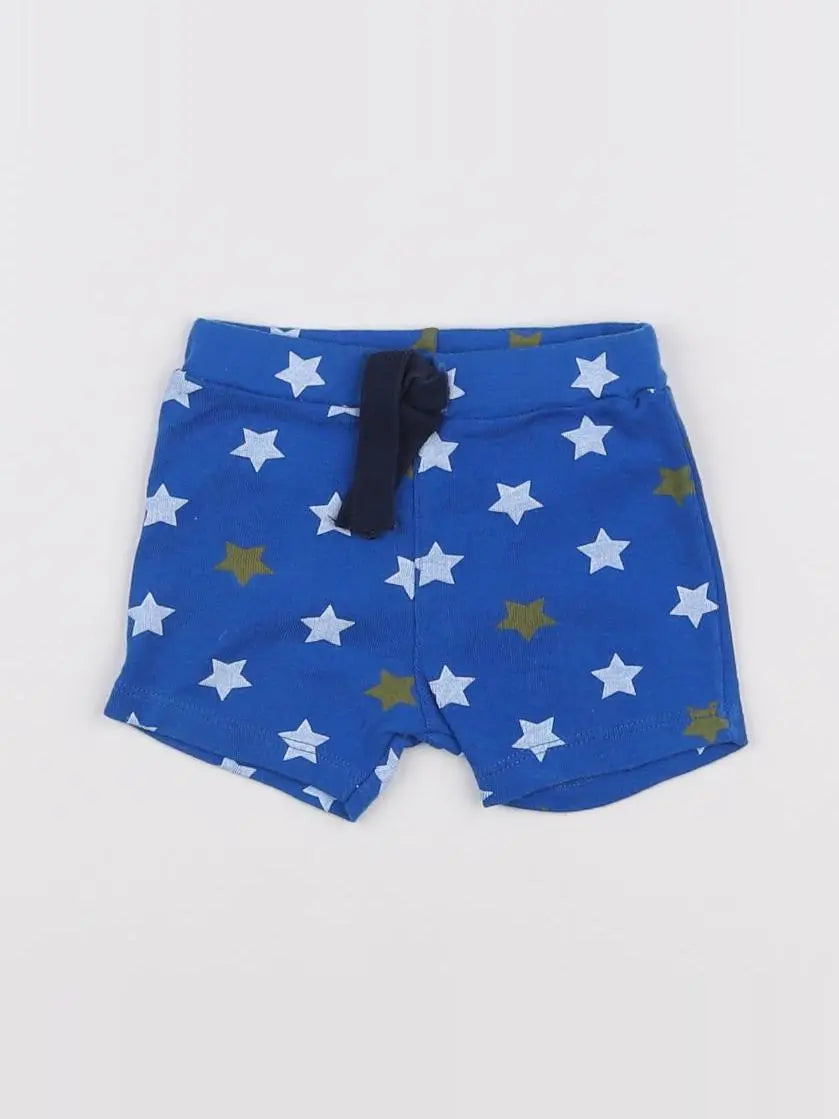 Petit Bateau - short bleu - 3 mois