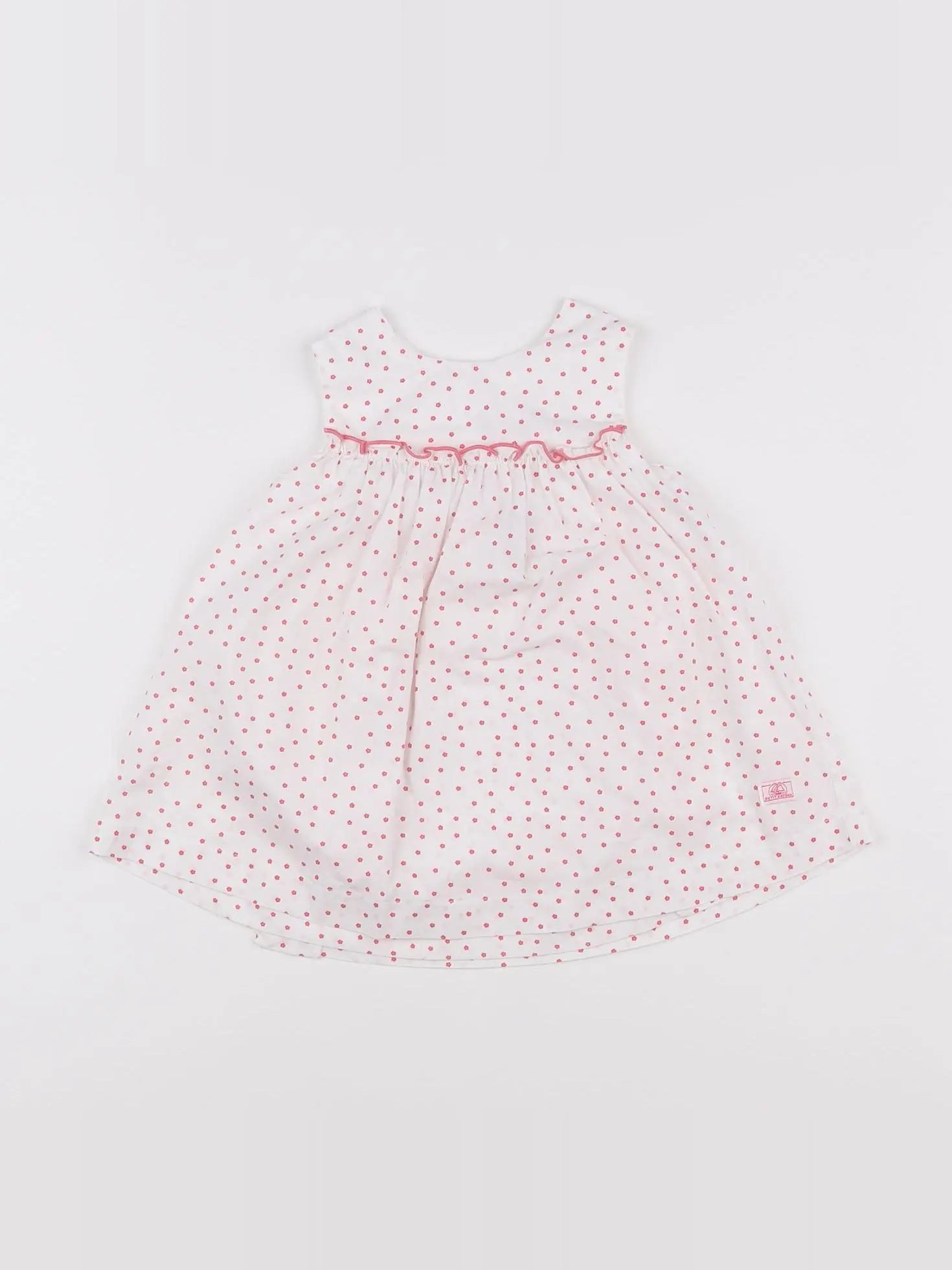 Petit Bateau - robe blanc - 12 mois