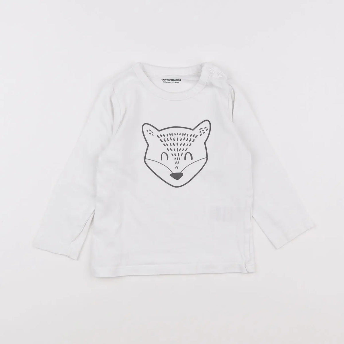 Vertbaudet - tee-shirt blanc - 12 mois