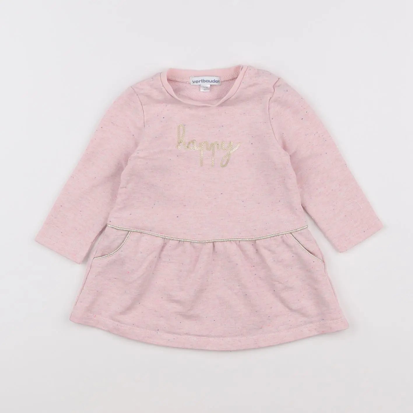Vertbaudet - robe rose - 9 mois