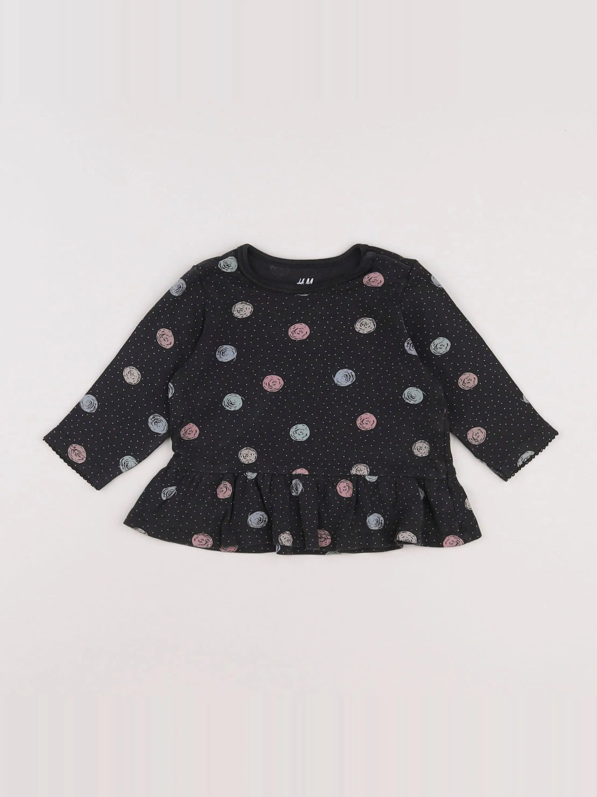 H&M - tee-shirt gris - 3/6 mois