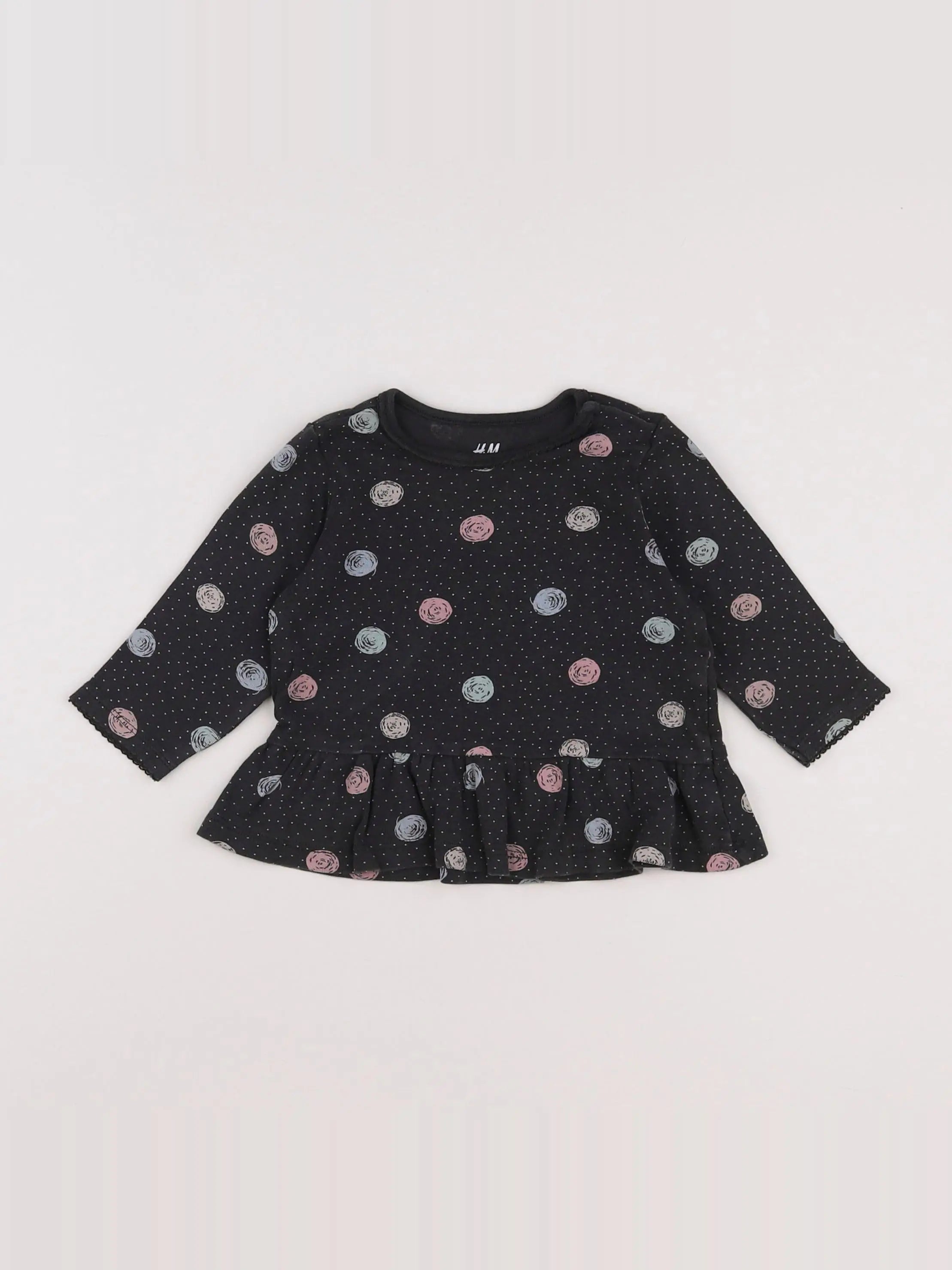 H&M - tee-shirt gris - 3/6 mois