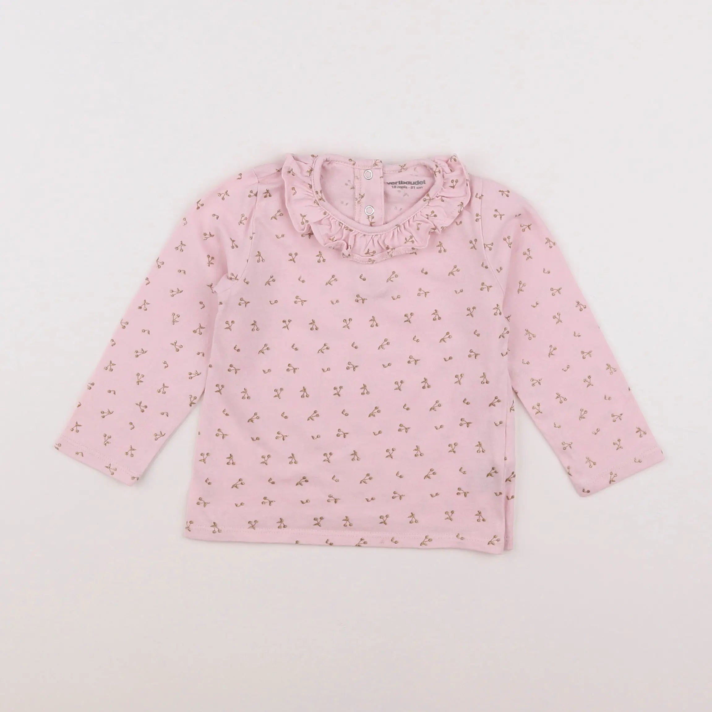 Vertbaudet - tee-shirt rose - 18 mois