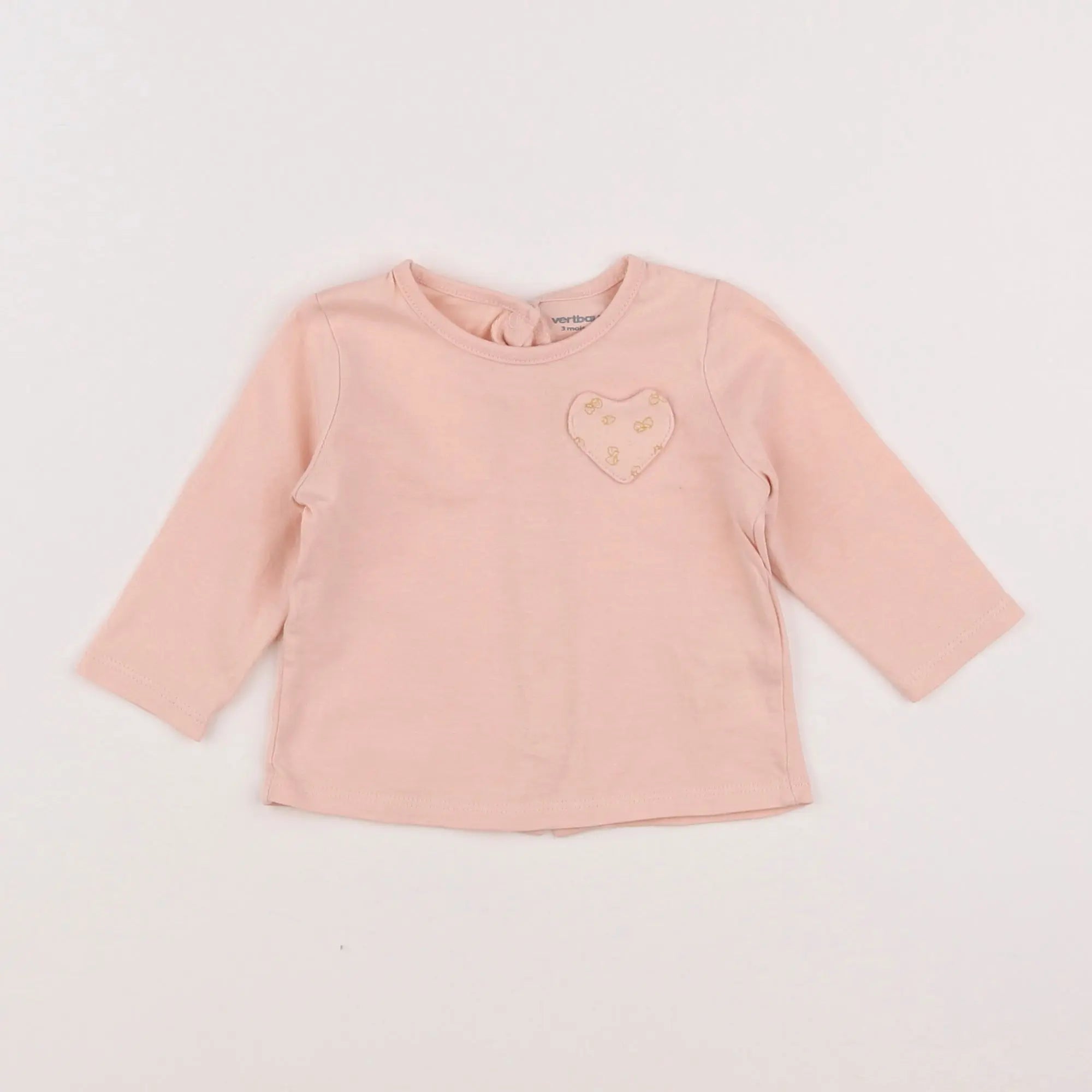 Vertbaudet - tee-shirt rose - 3 mois