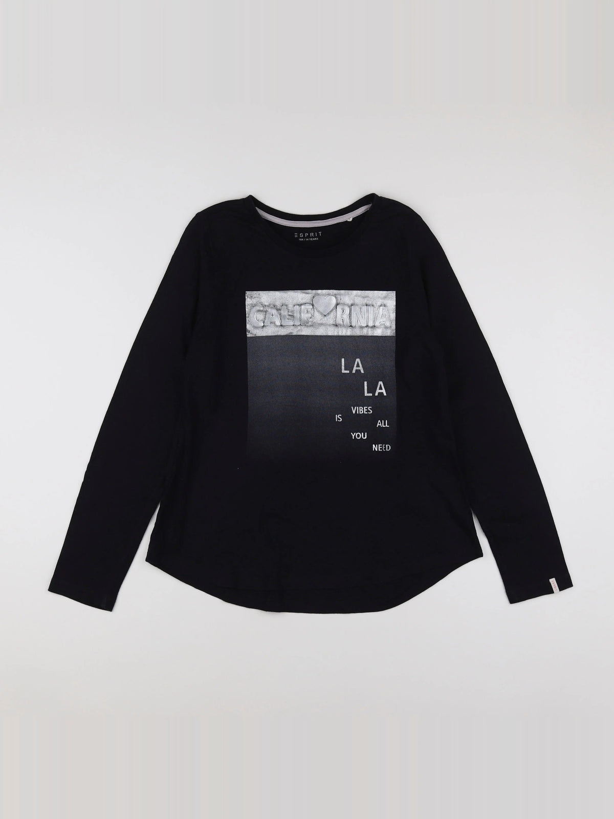 Esprit - tee-shirt argent, noir - 14 ans