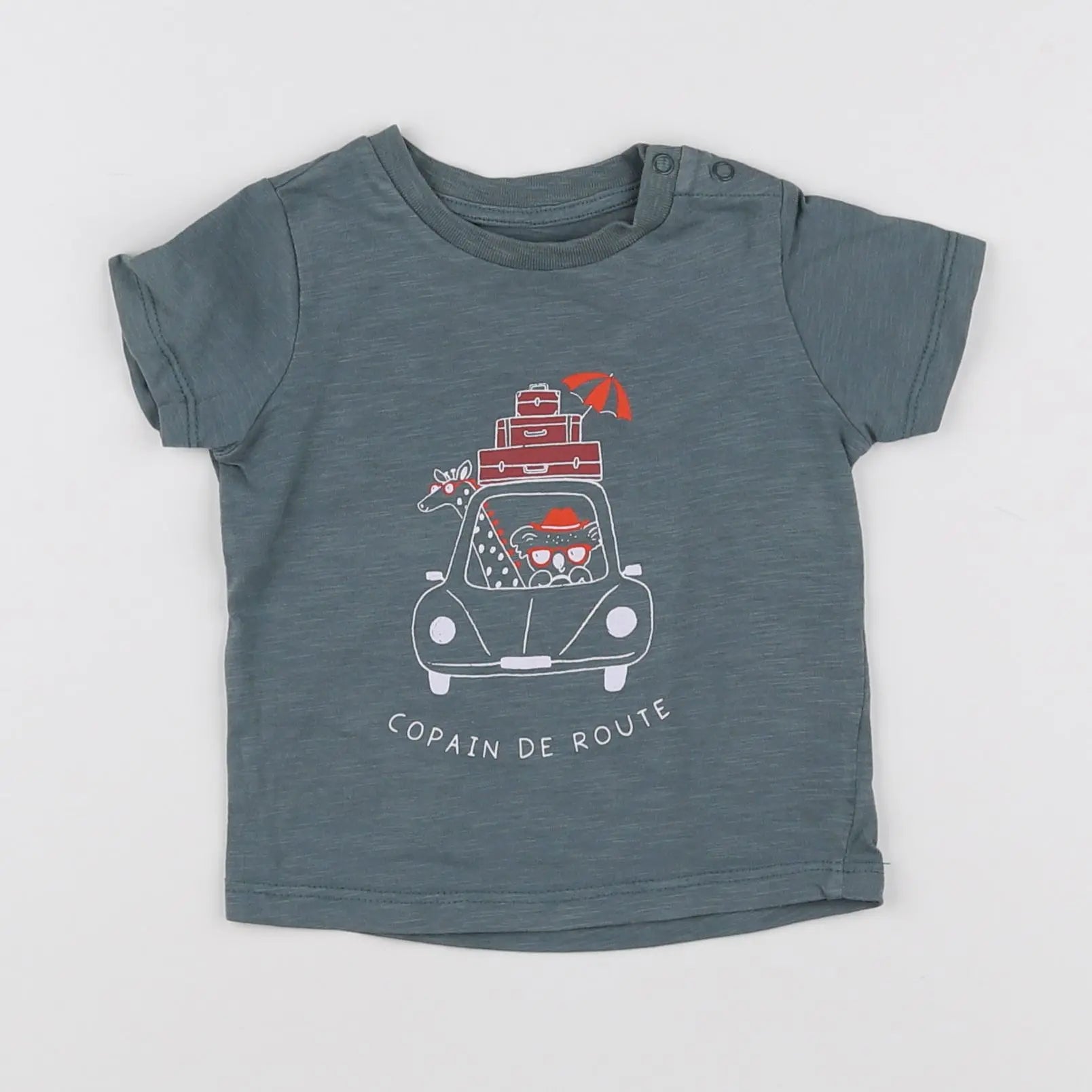 Vertbaudet - tee-shirt vert - 6 mois