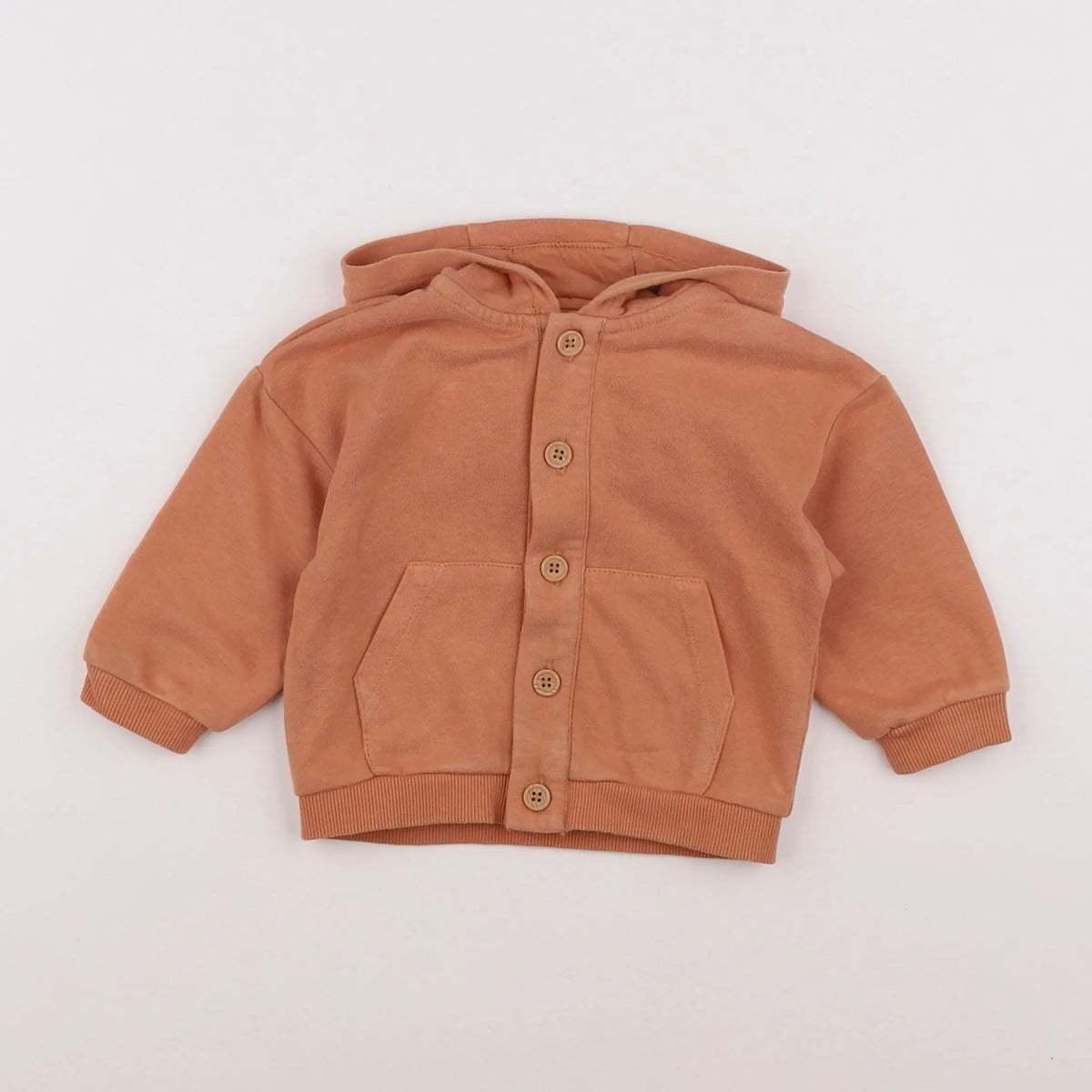 Vertbaudet - sweat orange - 12 mois