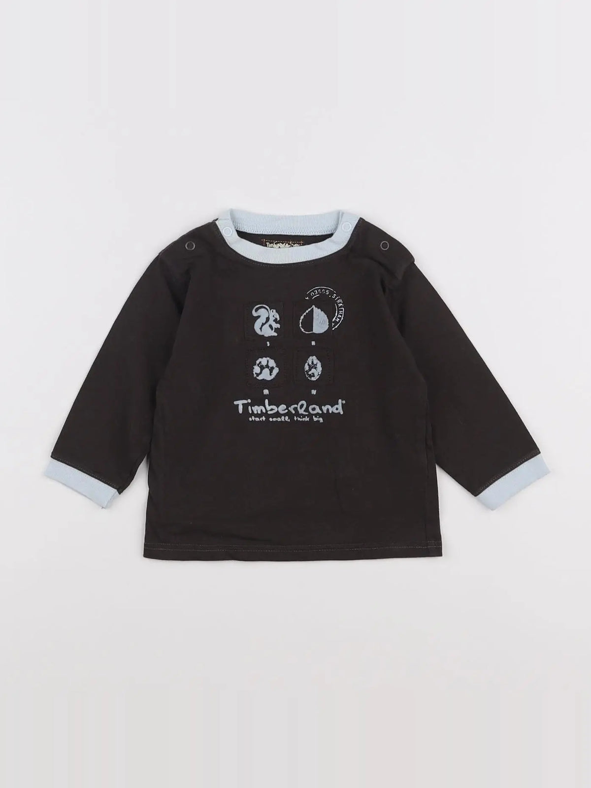 Timberland - tee-shirt marron, bleu - 6 mois