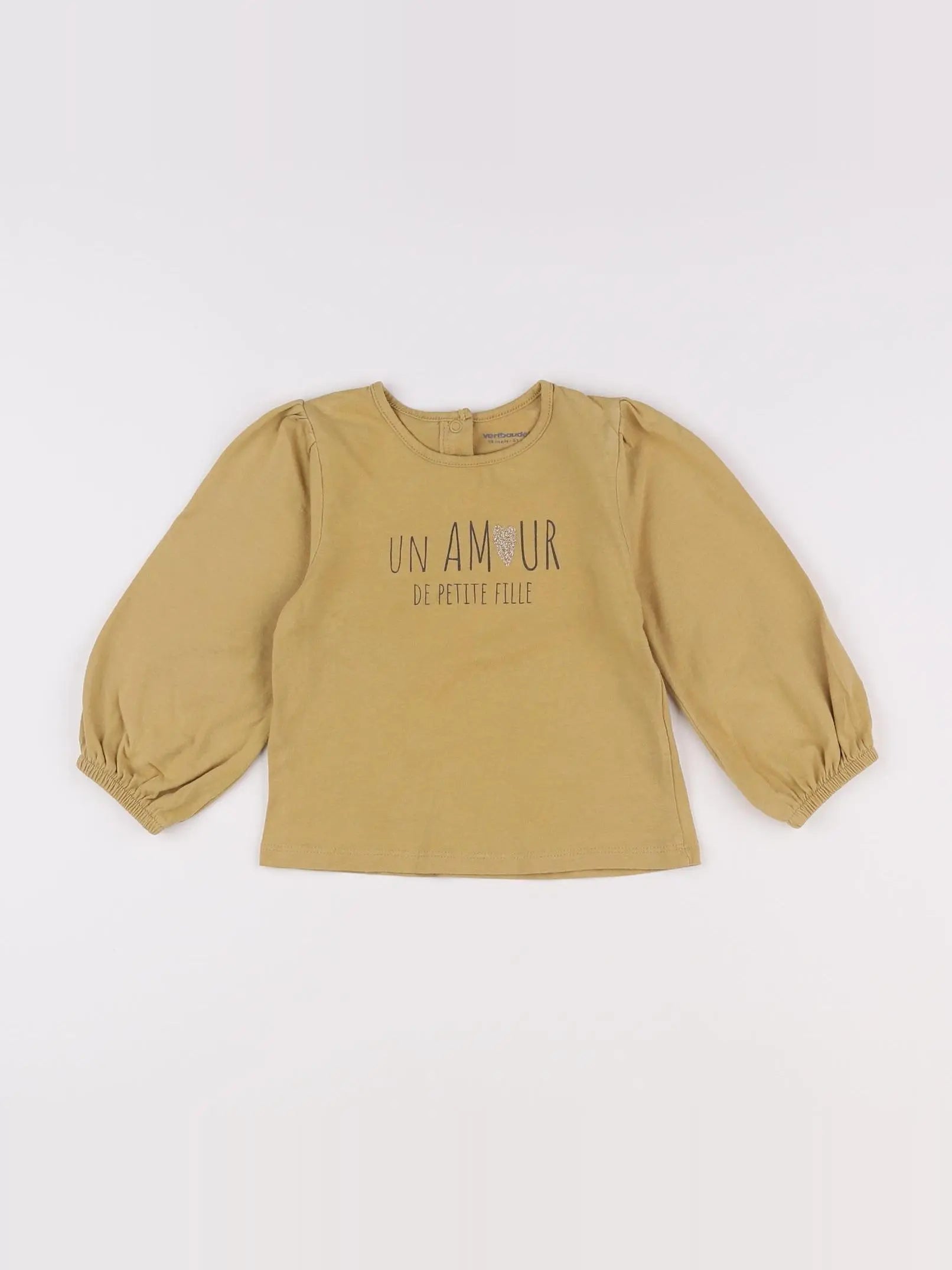 Vertbaudet - tee-shirt jaune - 18 mois