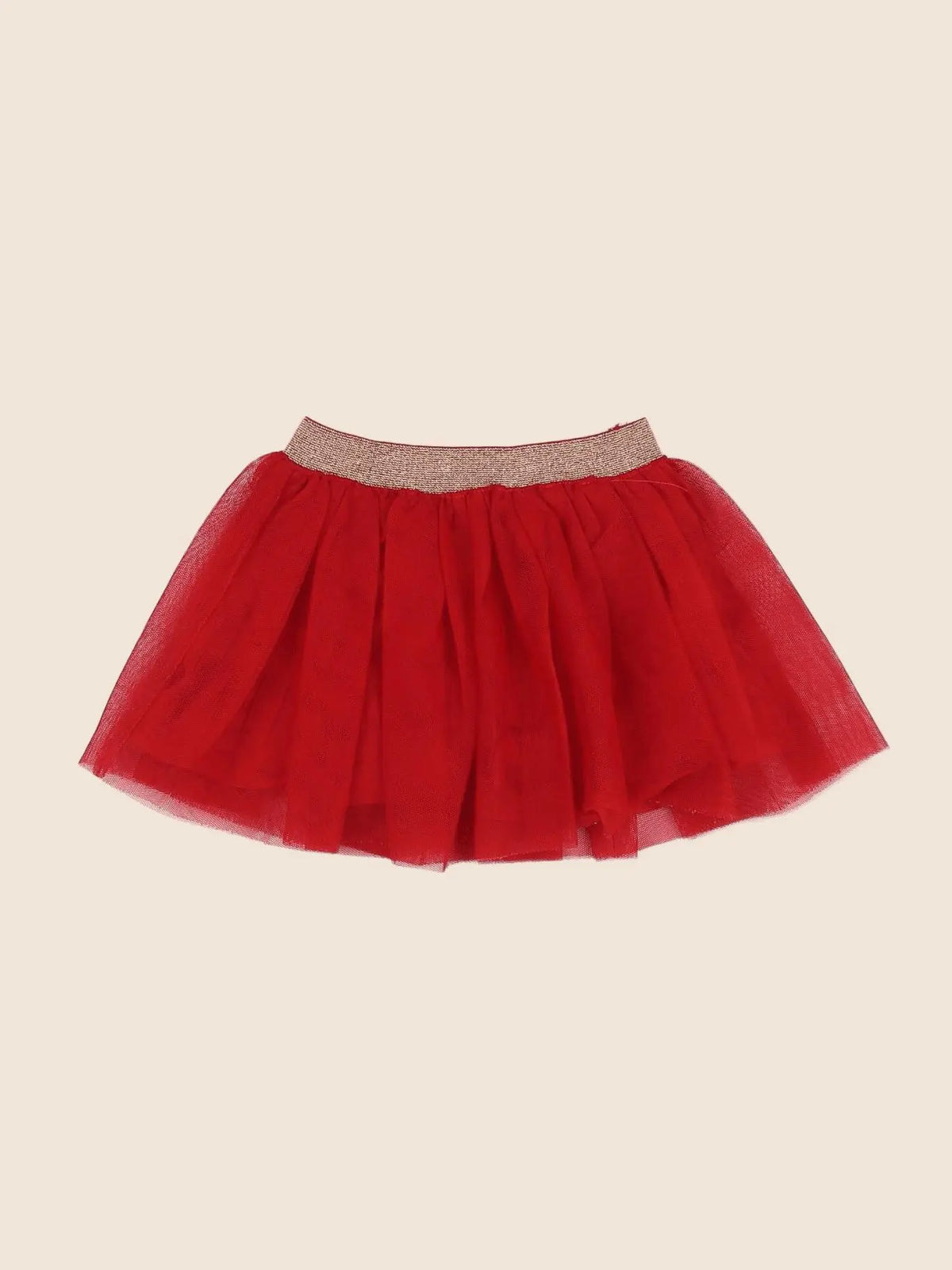 Vertbaudet - jupe rouge, or - 18 mois