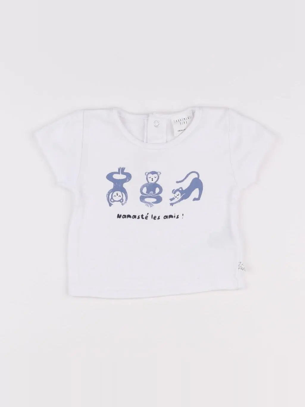 Carrément Beau - tee-shirt blanc - 3 mois